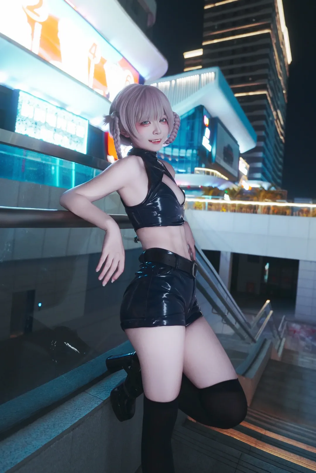 Cosplay, 七草荠cos, 彻夜之歌, 城市夜景, 工业风 - 第2张