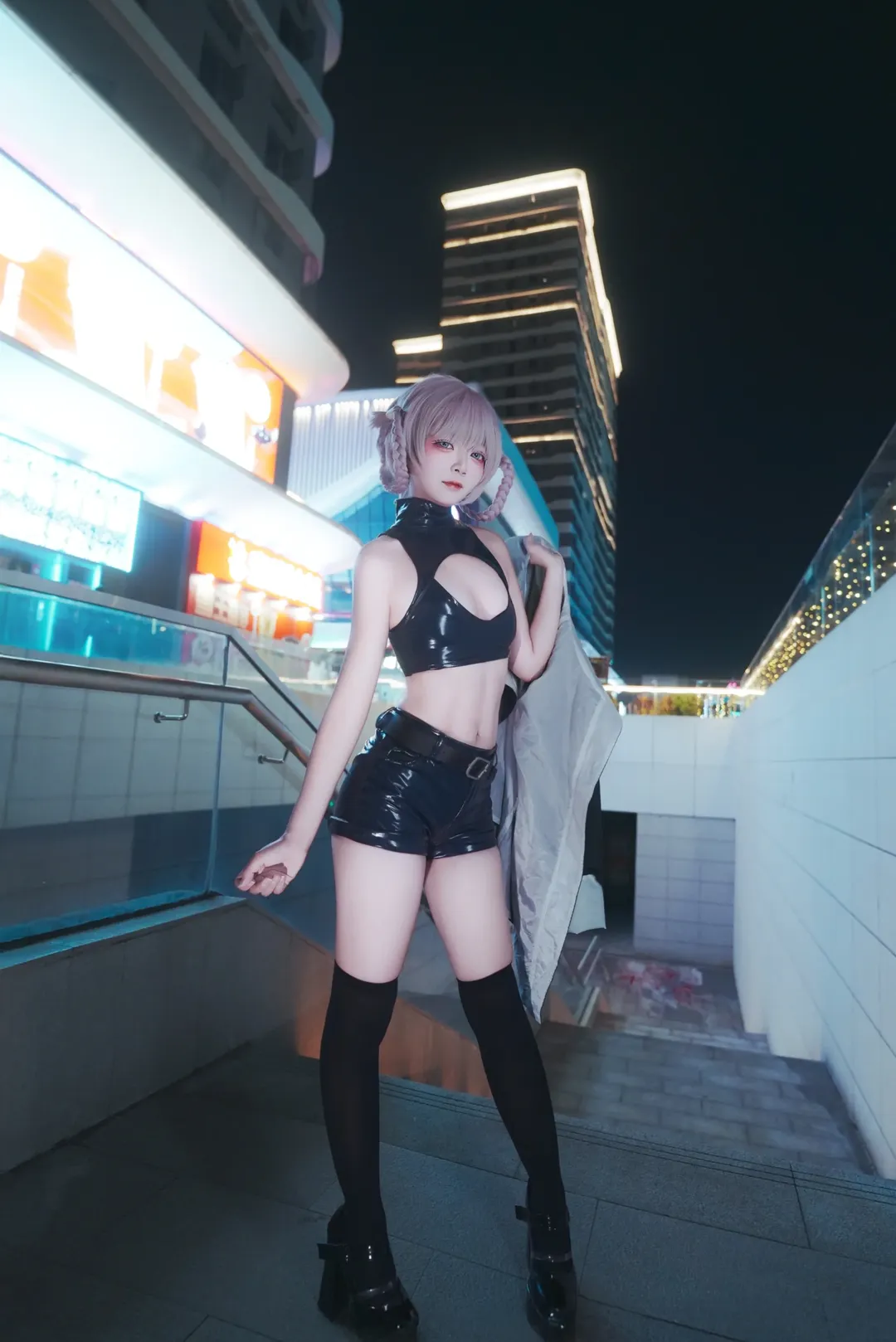 Cosplay, 七草荠cos, 彻夜之歌, 城市夜景, 工业风 - 第3张