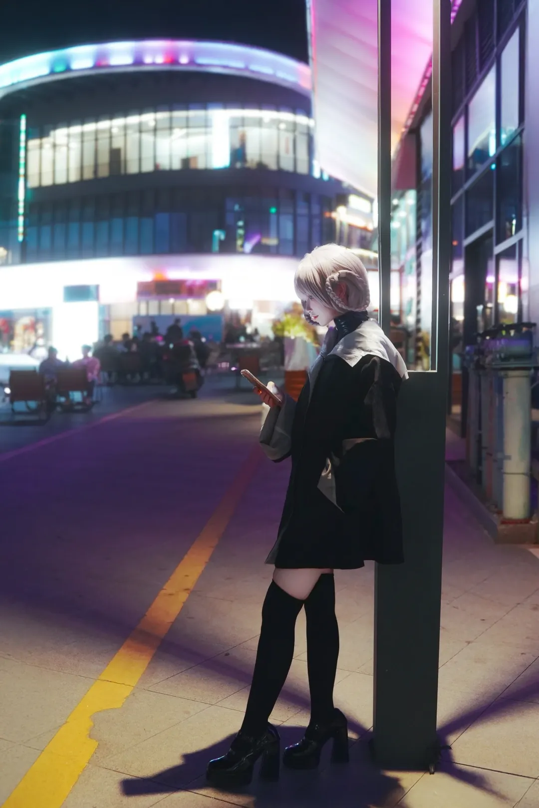 Cosplay, 七草荠cos, 彻夜之歌, 城市夜景, 工业风 - 第6张