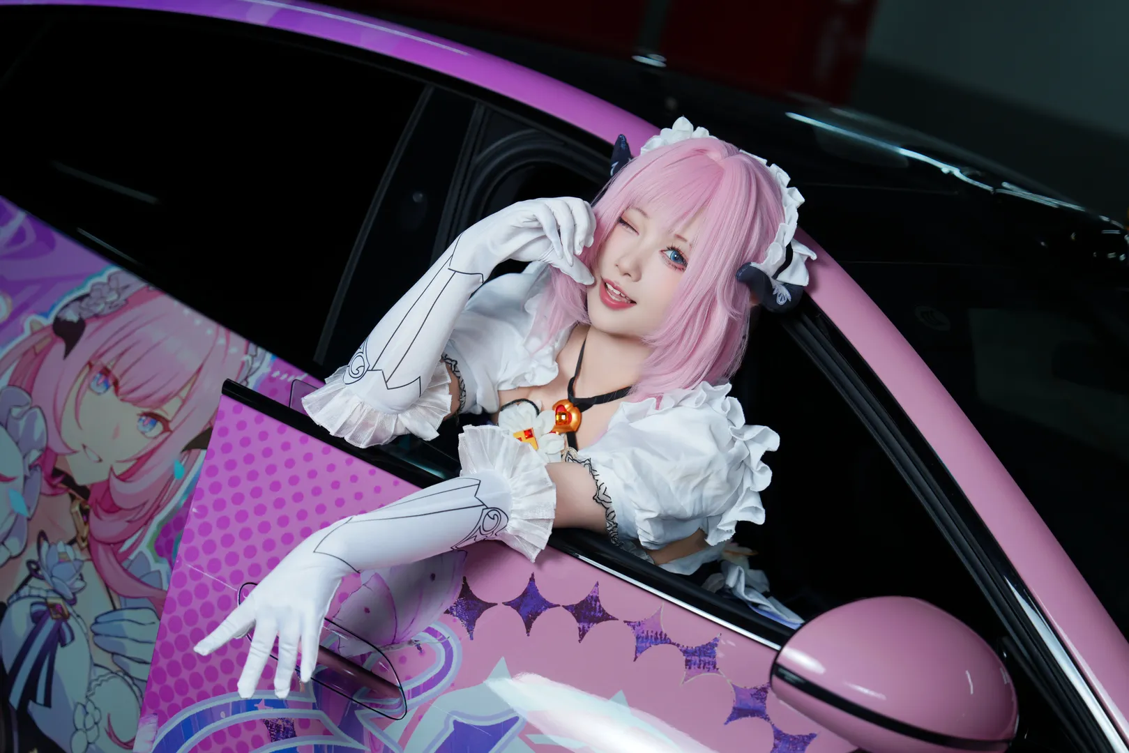 爱莉希雅cos, 崩坏3, 漫展摄影, 爱莉希雅痛车, cosplay场照