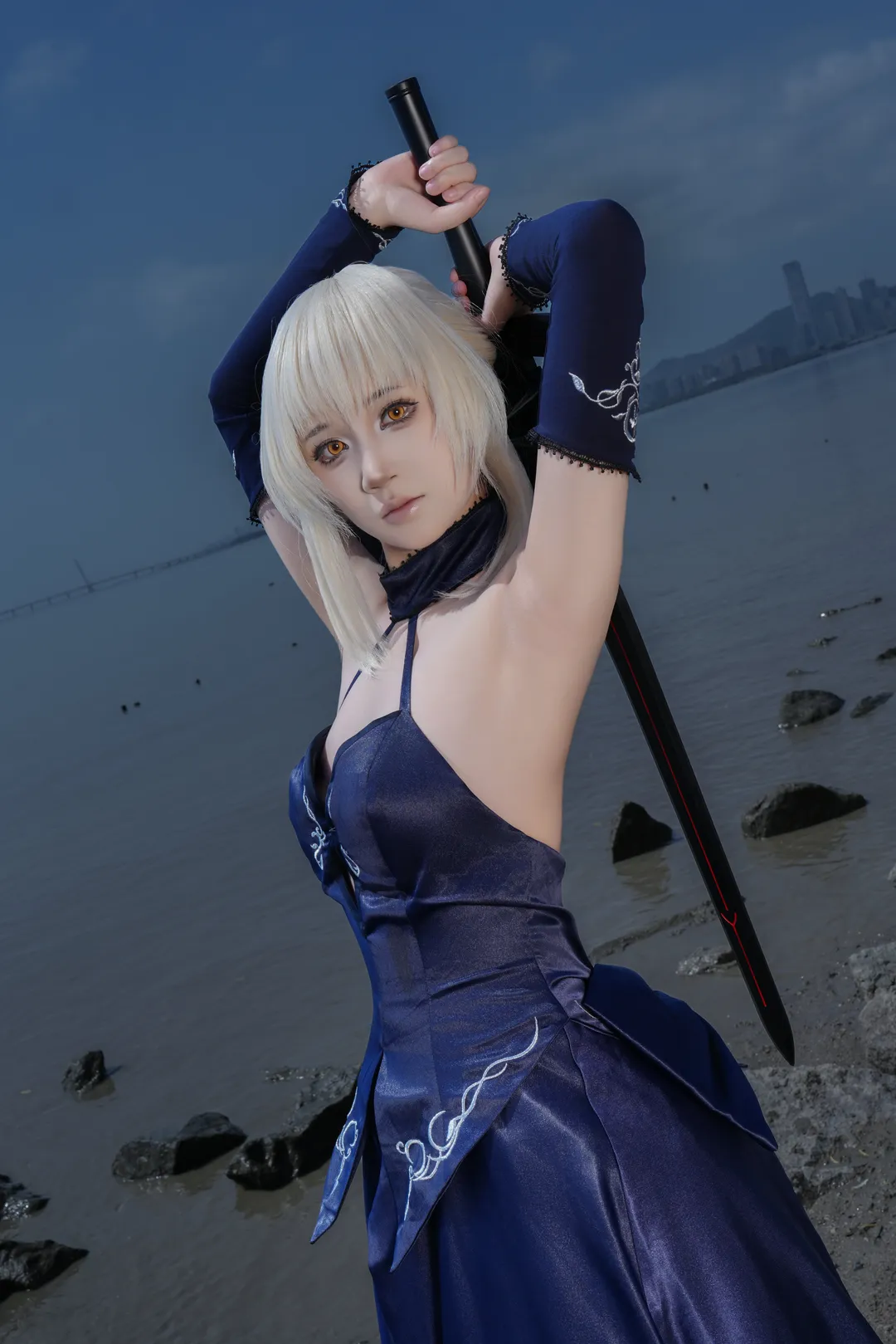 コスプレ, 二次元撮影, アルトリア コスプレ, フェイト, 黒Saber - 1枚目