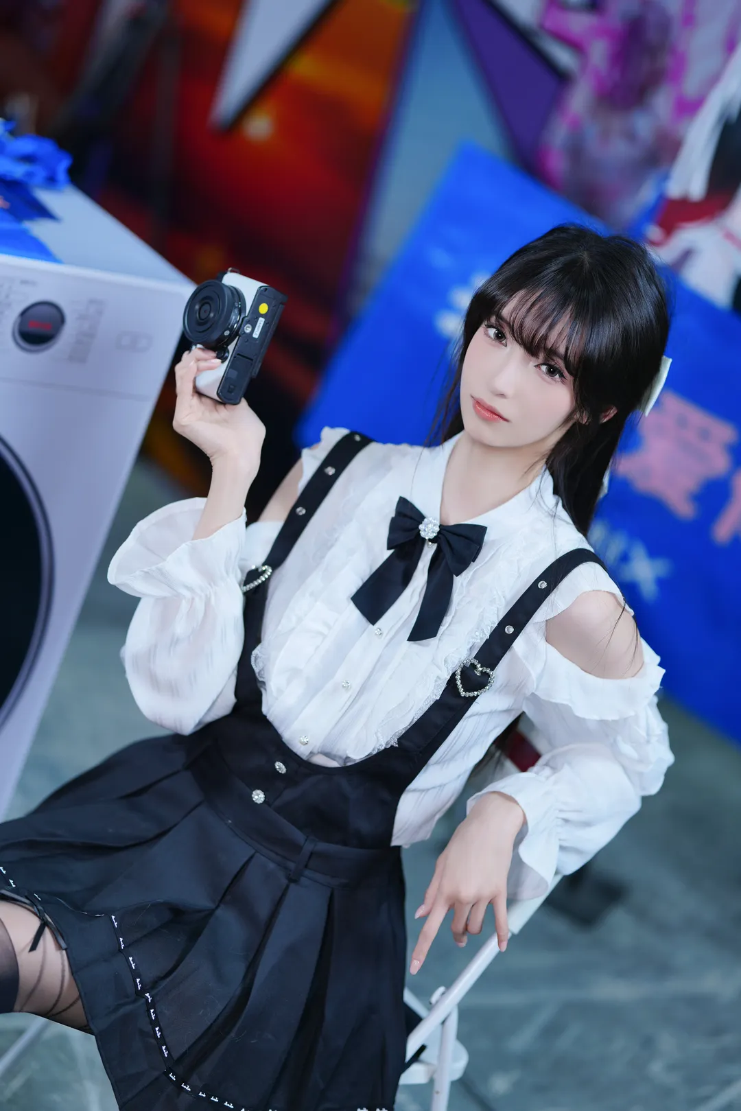 cosplay, 漫展返圖, 廣州漫展, 黑白穿搭, 松下相機