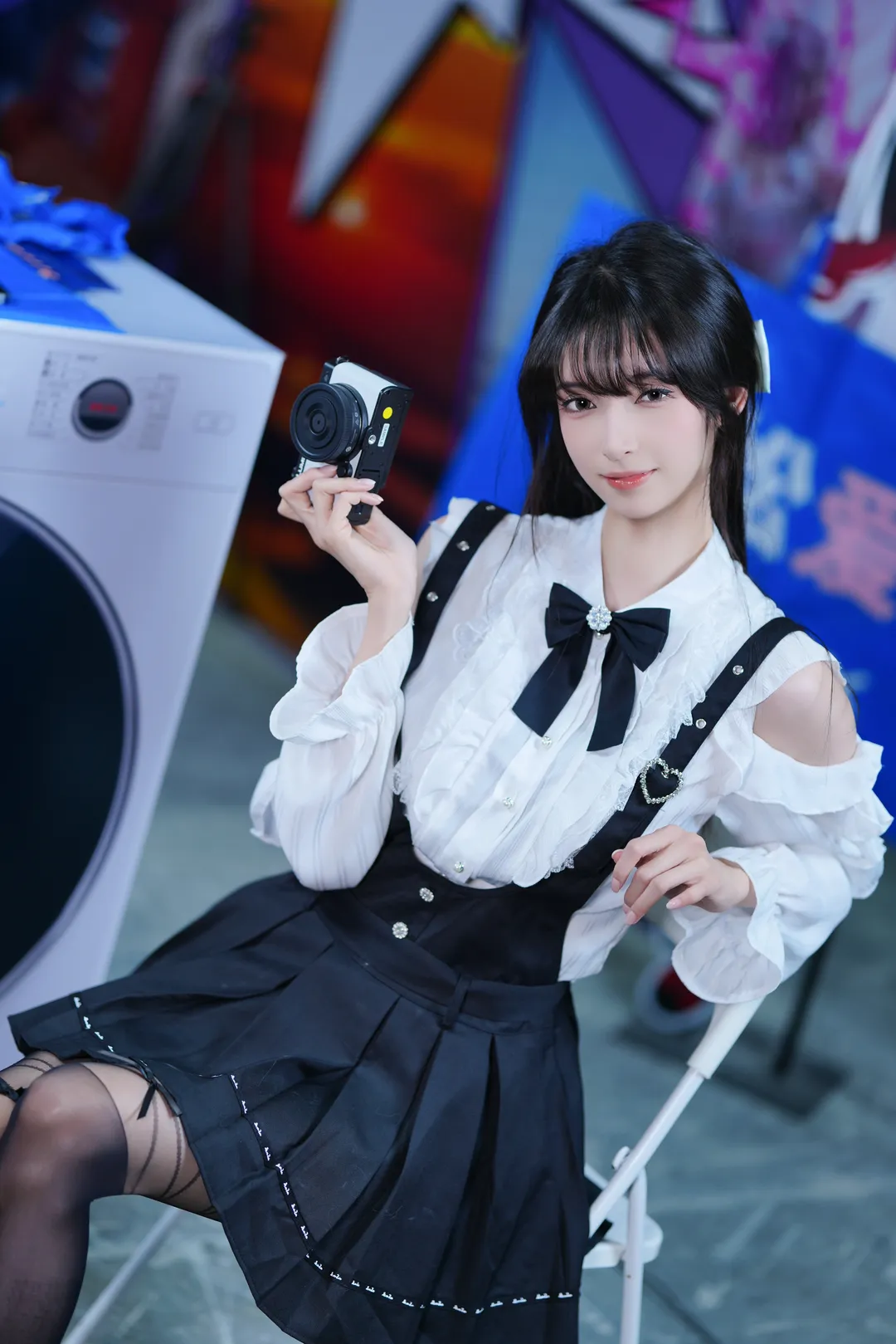 cosplay, Convention photos, Guangzhou Anime Convention, Black and white outfit, Panasonic camera - Image 2