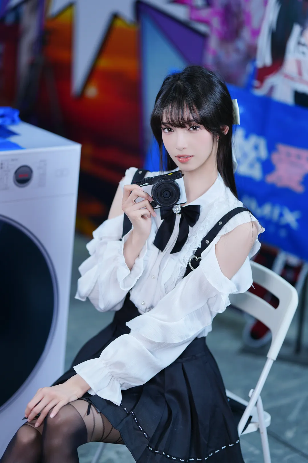 cosplay, Convention photos, Guangzhou Anime Convention, Black and white outfit, Panasonic camera - Image 3