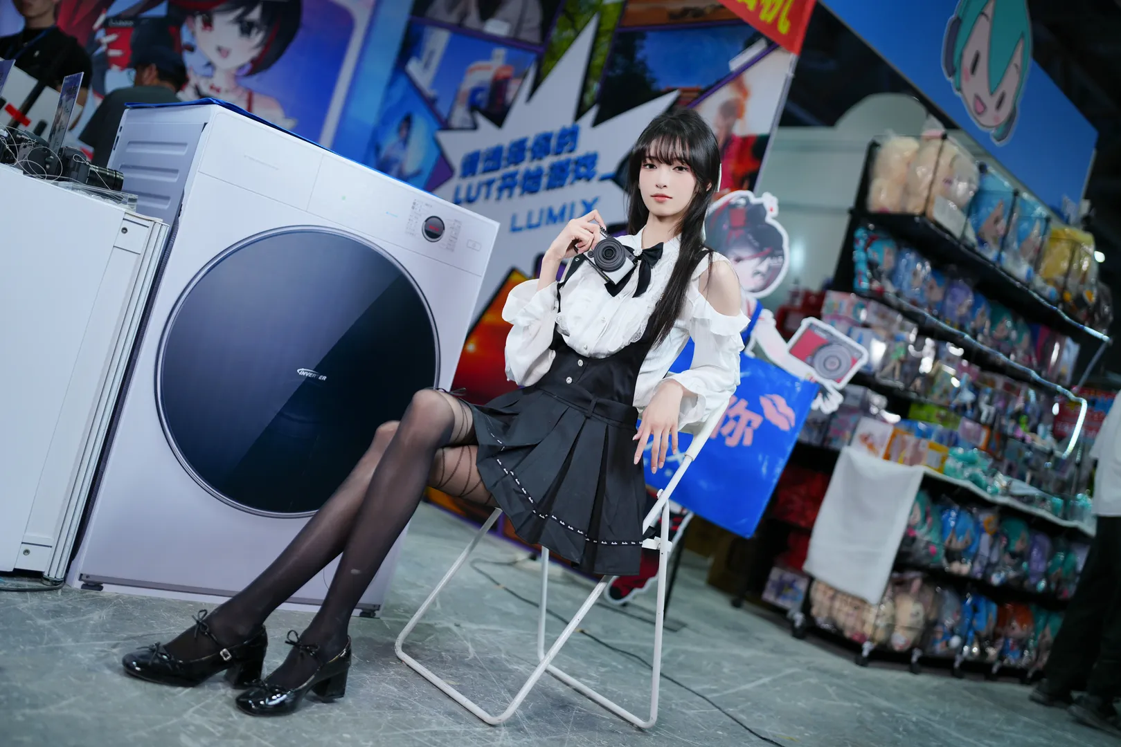 cosplay, Convention photos, Guangzhou Anime Convention, Black and white outfit, Panasonic camera - Image 4