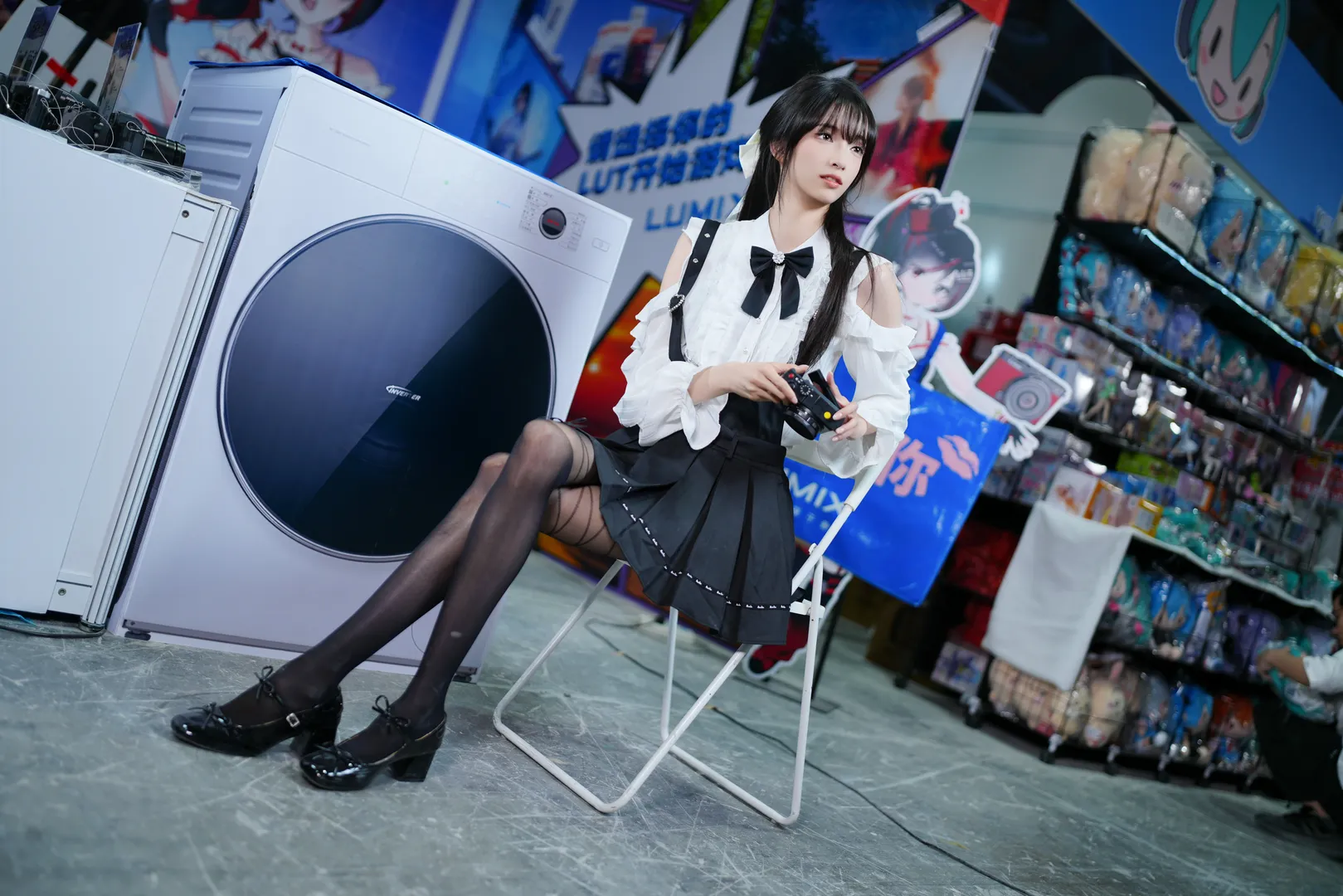 cosplay, Convention photos, Guangzhou Anime Convention, Black and white outfit, Panasonic camera - Image 5