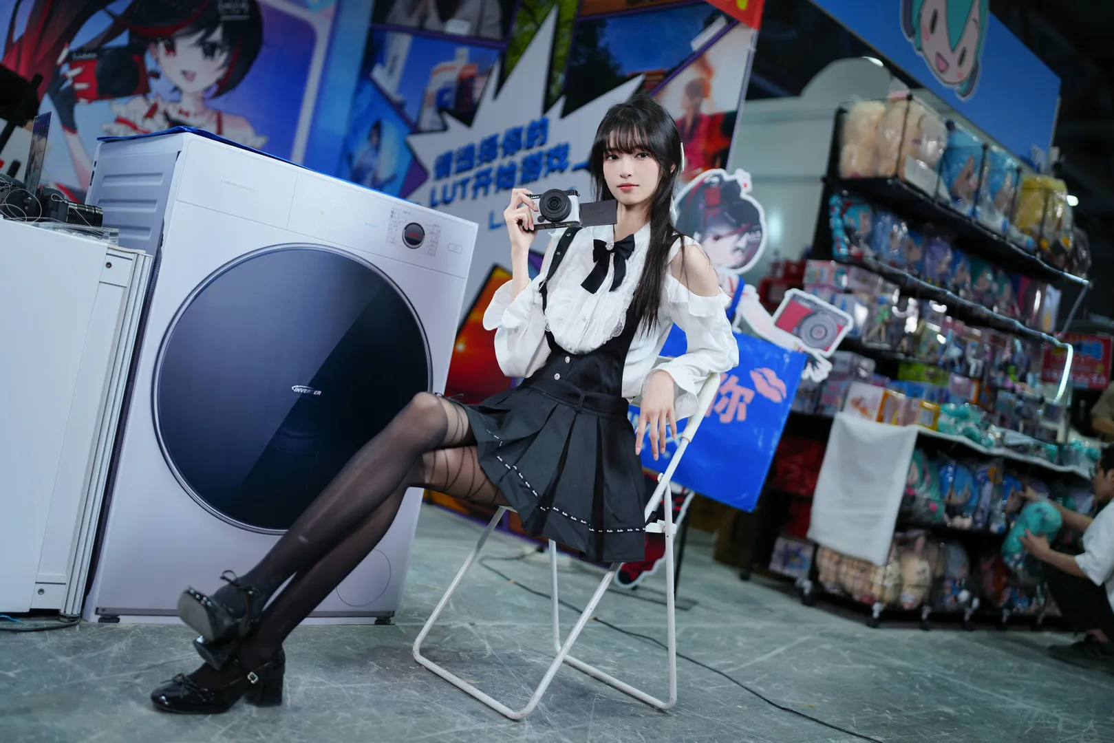 cosplay, Convention photos, Guangzhou Anime Convention, Black and white outfit, Panasonic camera - Image 6