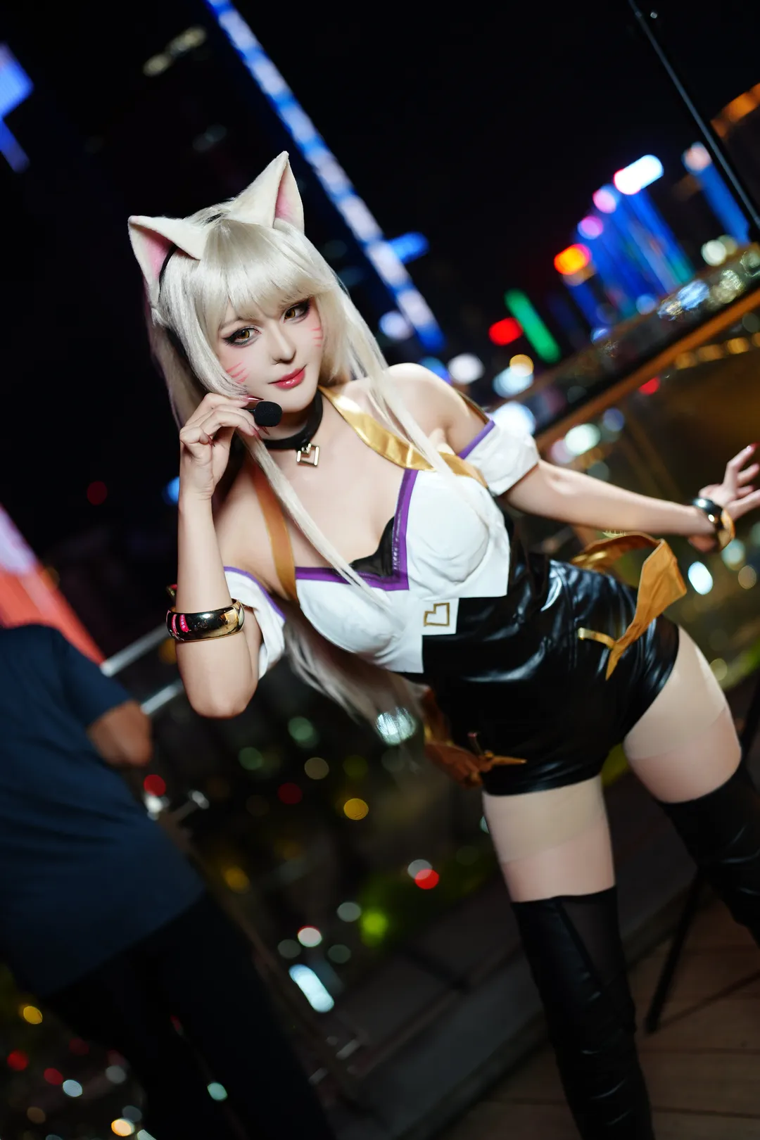 cosplay摄影, 夜景cos, 阿狸cos, 英雄联盟, KDA皮肤 - 第1张