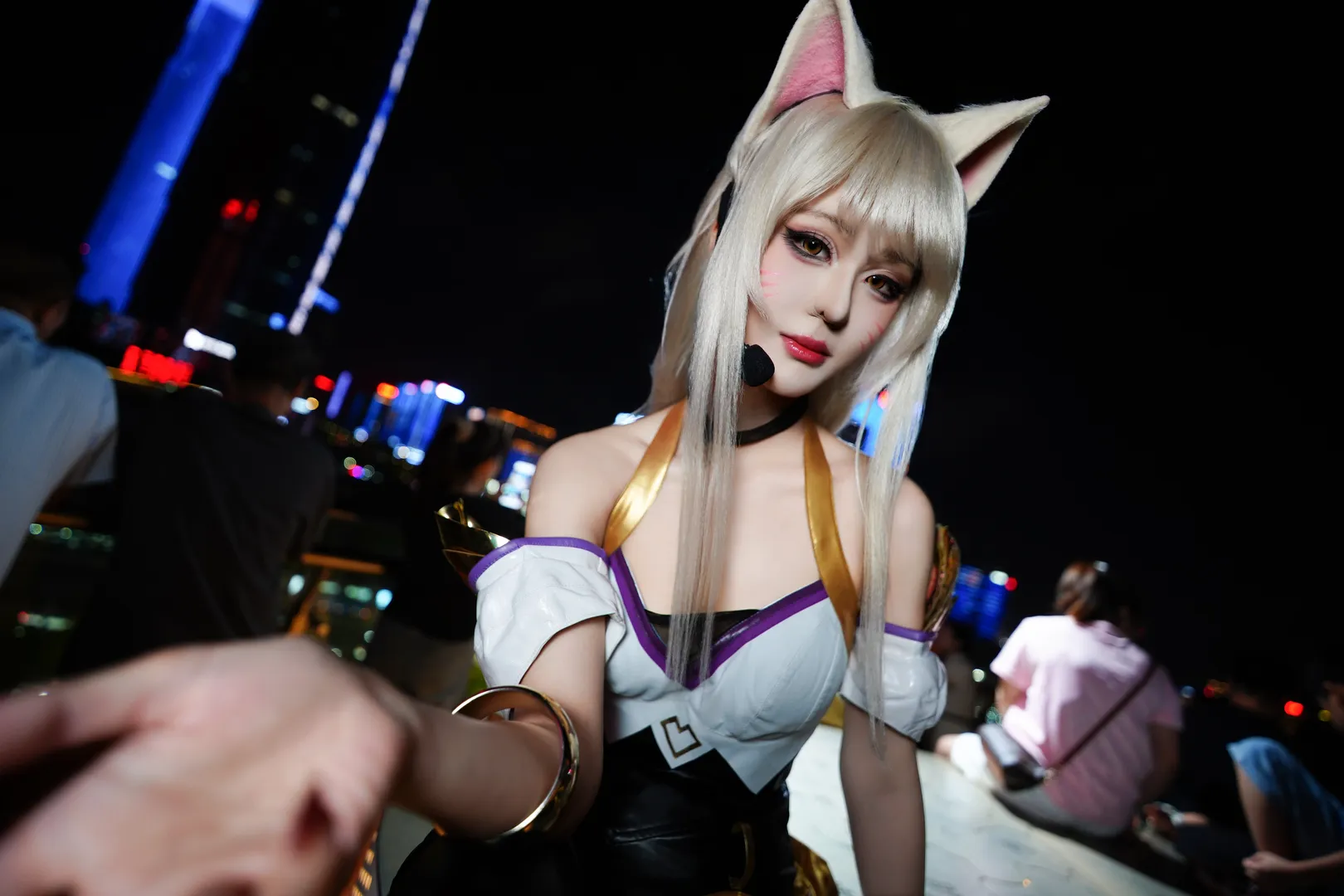 cosplay摄影, 夜景cos, 阿狸cos, 英雄联盟, KDA皮肤 - 第2张