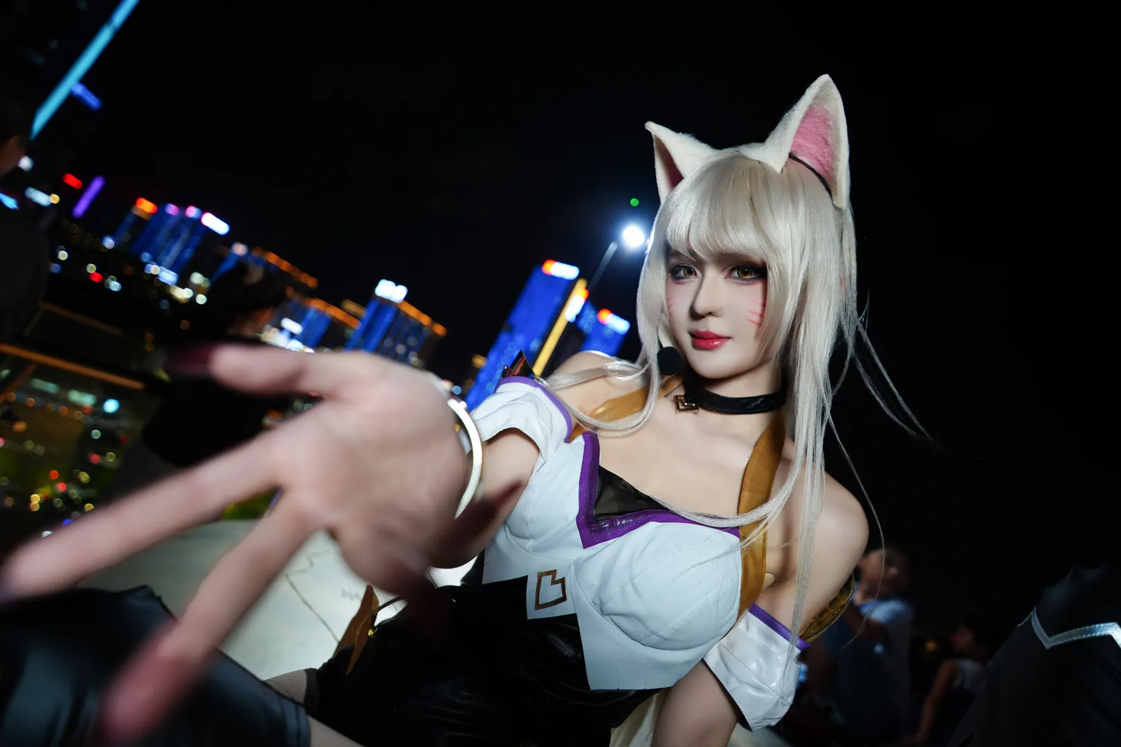 cosplay摄影, 夜景cos, 阿狸cos, 英雄联盟, KDA皮肤 - 第5张
