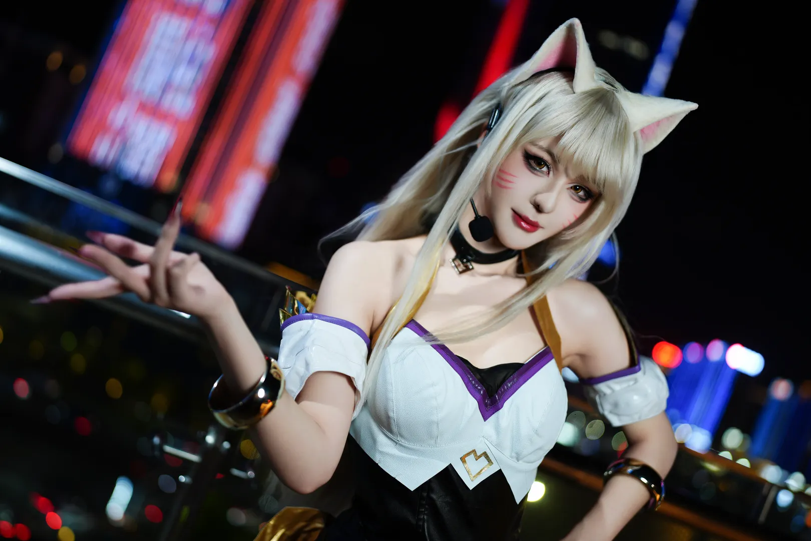 cosplay摄影, 夜景cos, 阿狸cos, 英雄联盟, KDA皮肤 - 第8张