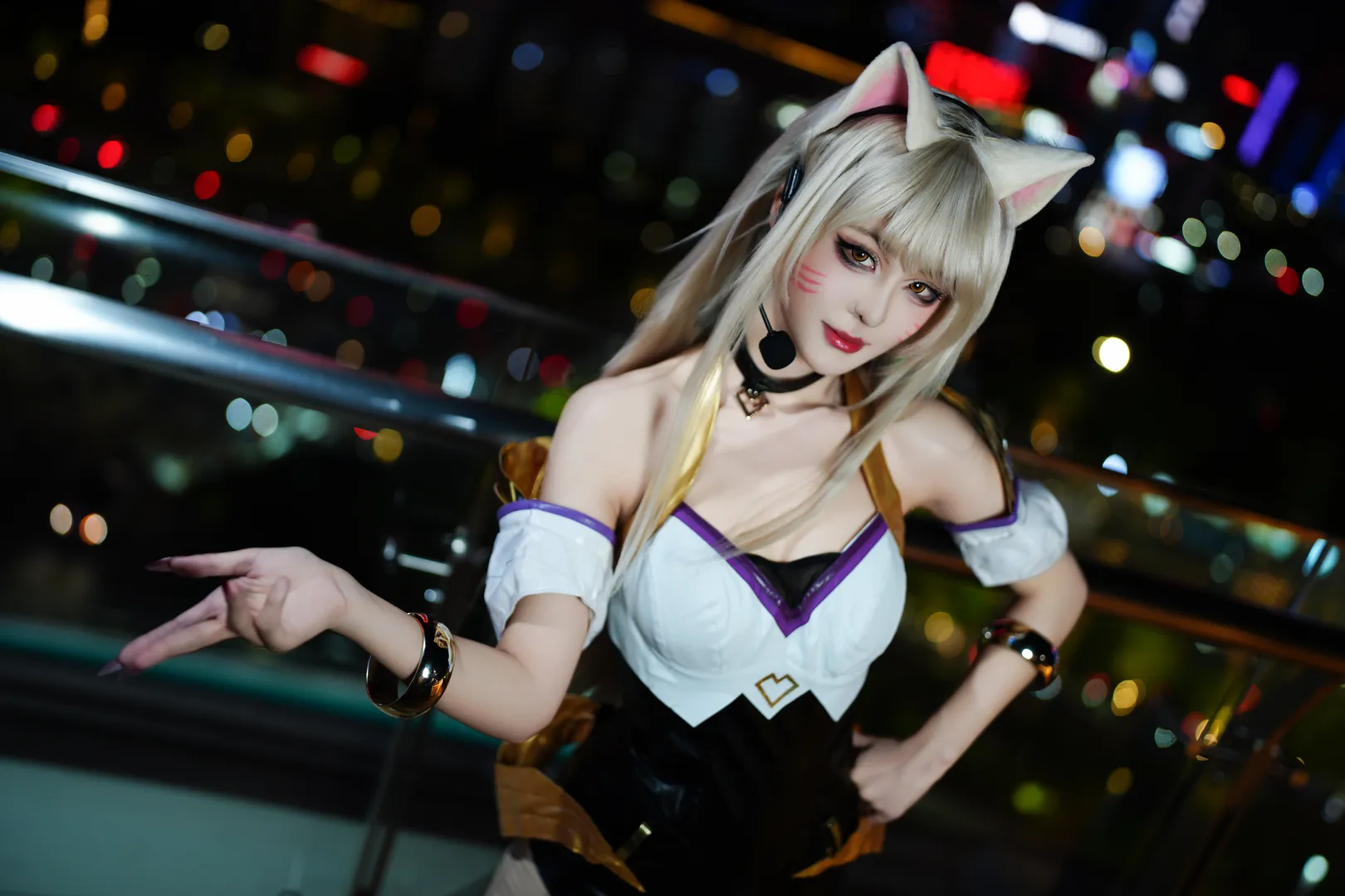 cosplay摄影, 夜景cos, 阿狸cos, 英雄联盟, KDA皮肤 - 第9张