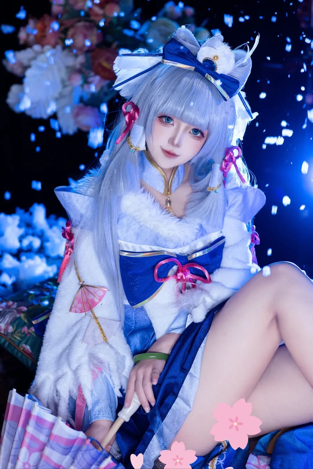 Makeup and styling details, Snowscape photography, Kamisato Ayaka, Japanese-style cosplay, Creative Contest - Image 3