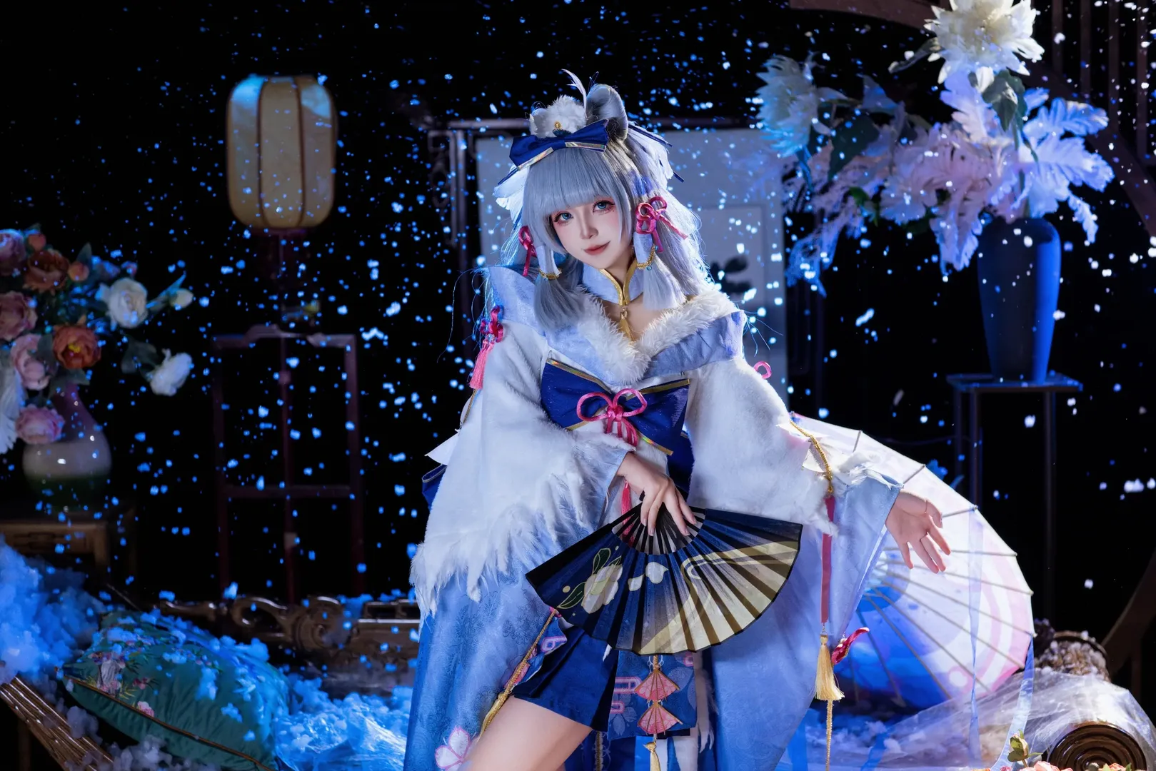 Makeup and styling details, Snowscape photography, Kamisato Ayaka, Japanese-style cosplay, Creative Contest - Image 4