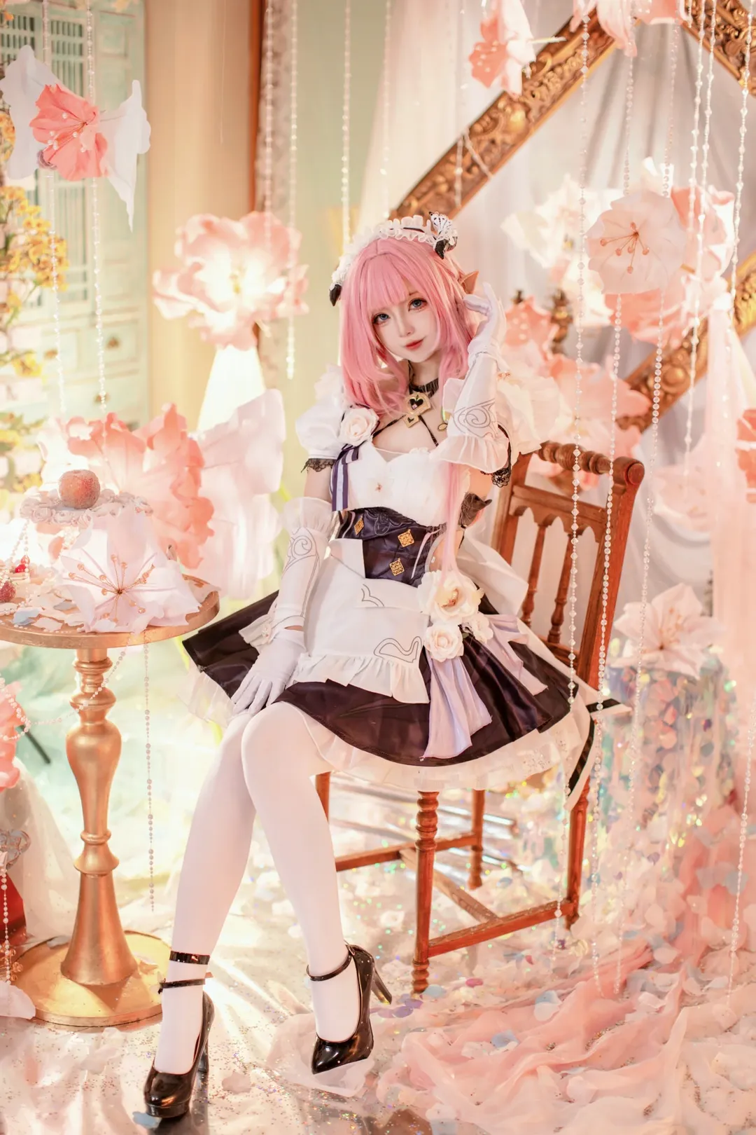 エリシア コスプレ, 崩壊 3rd, 2次元少女, コスプレ撮影, ピンクの妖精