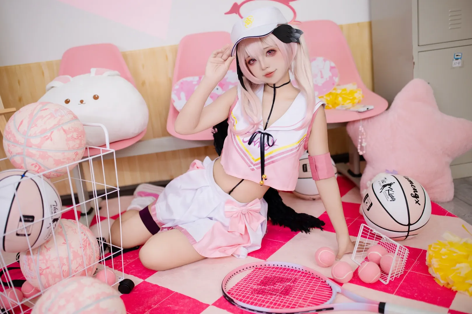 ブルーアーカイブ, 二次元コスプレ, 下江コハル コスプレ, チアリーダー衣装, 撮影スタジオの共有 - 2枚目
