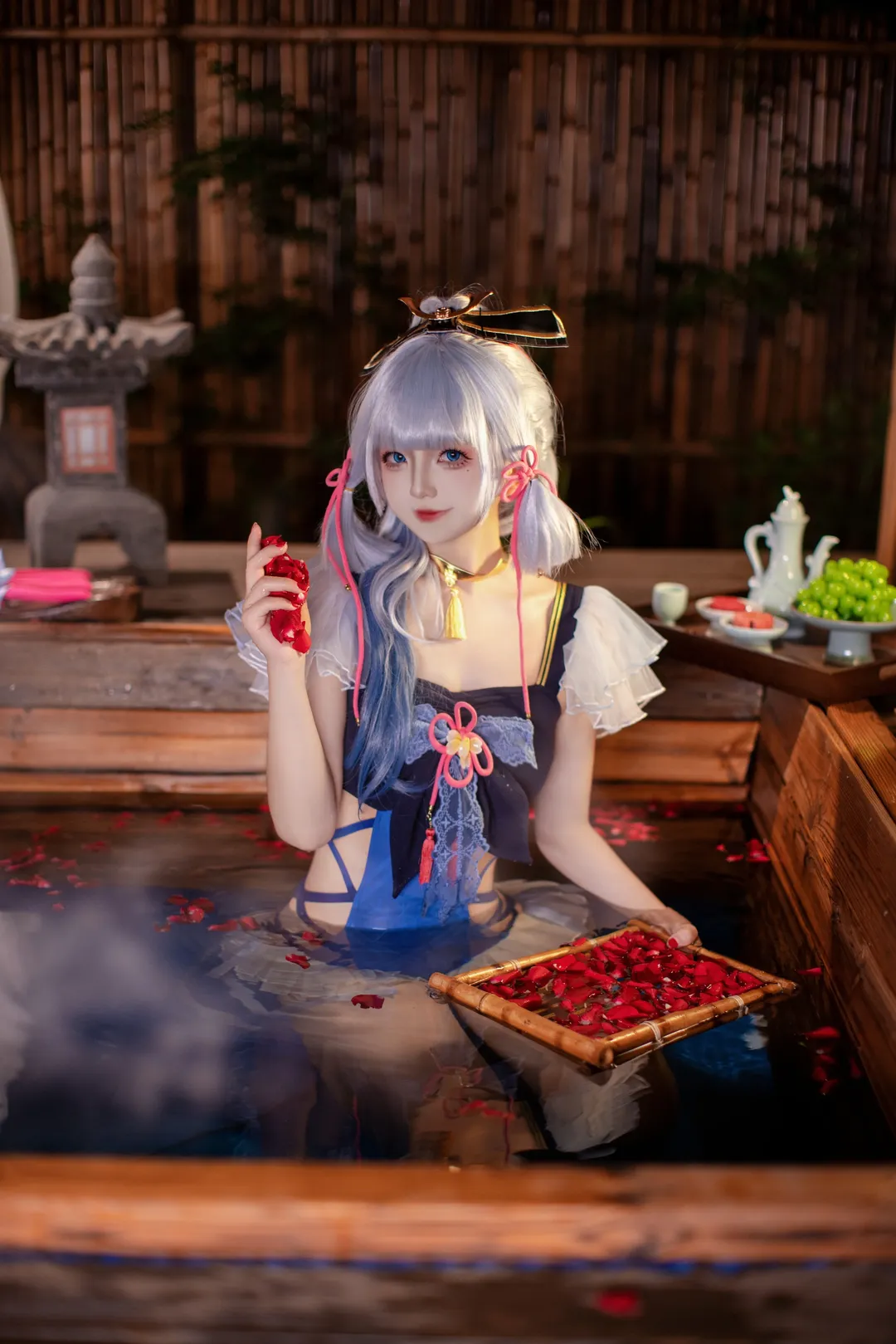 原神, 二次元cosplay, 神里绫华cos, 泳装cosplay, 原神cos - 第1张