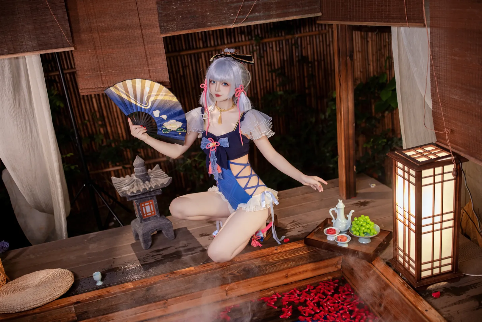 原神, 二次元cosplay, 神里绫华cos, 泳装cosplay, 原神cos - 第4张