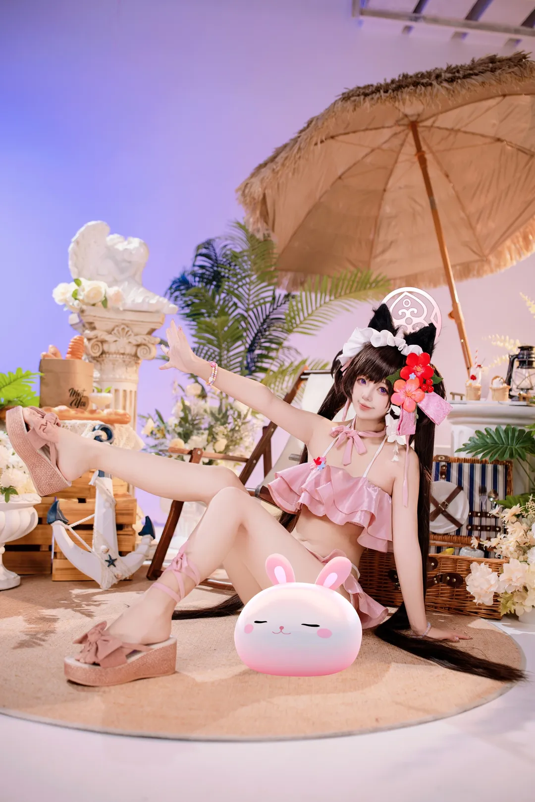 角色还原, 蔚蓝档案, 少女感, 河和静子cos, 热带风格