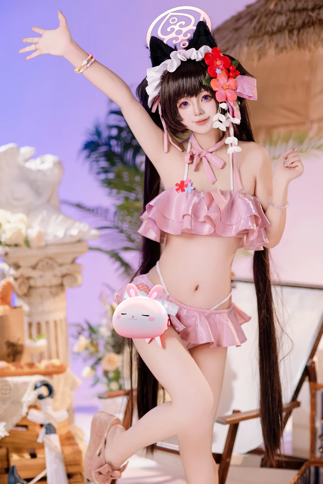Character accuracy, Blue Archive, Girlish vibe, Kawawa Shizuko cosplay, Tropical style - Image 2
