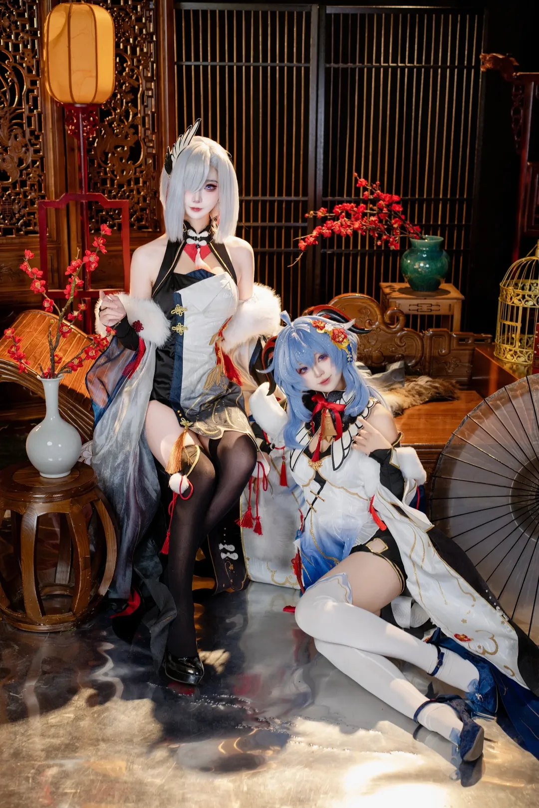 原神, 甘雨cos, 申鹤cos, cosplay摄影, 雪中红梅 - 第4张