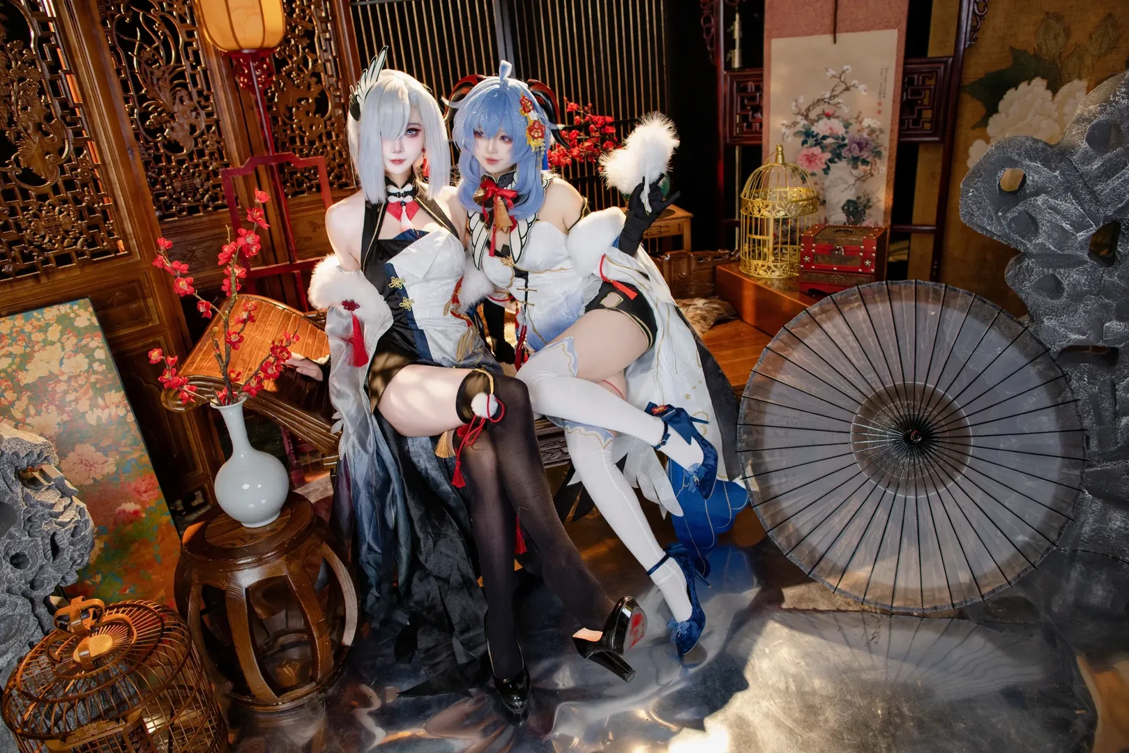 原神, 甘雨cos, 申鹤cos, cosplay摄影, 雪中红梅 - 第5张