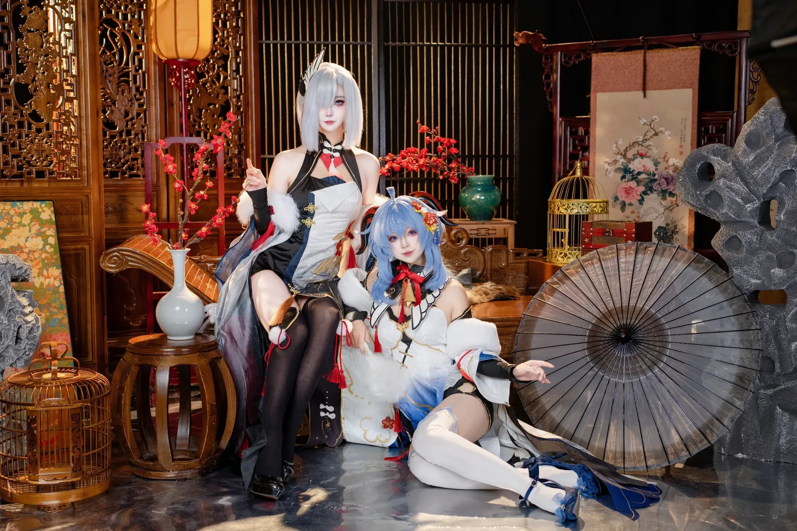 原神, 甘雨cos, 申鹤cos, cosplay摄影, 雪中红梅 - 第6张
