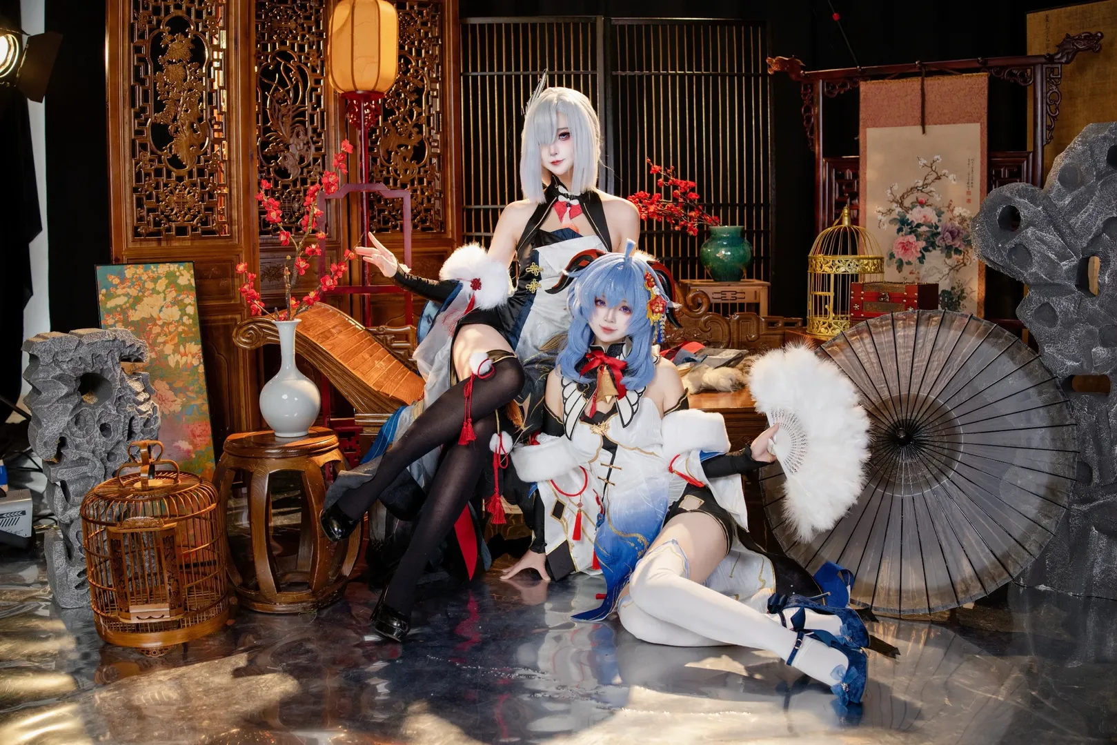 原神, 甘雨cos, 申鹤cos, cosplay摄影, 雪中红梅 - 第7张