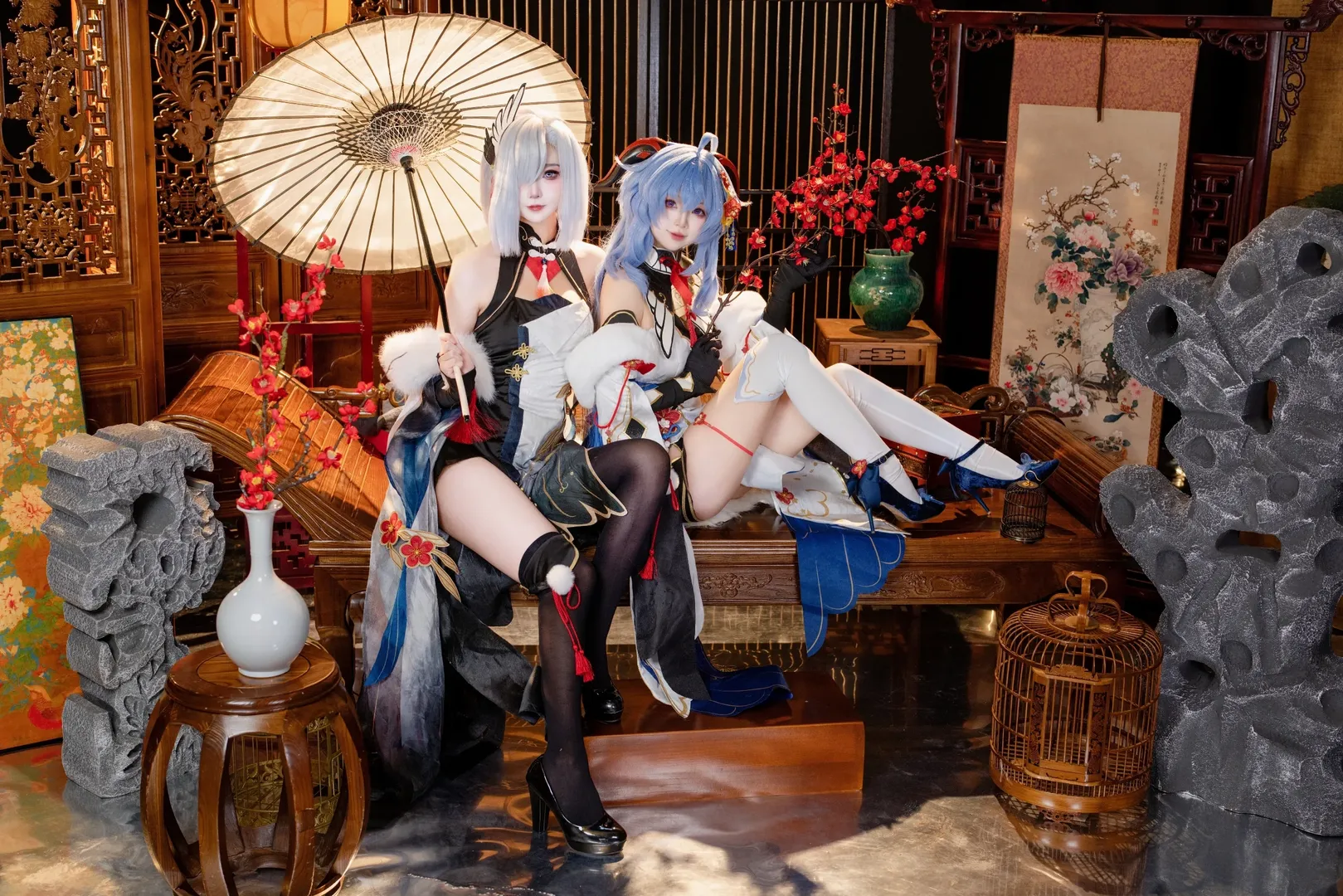 原神, 甘雨cos, 申鹤cos, cosplay摄影, 雪中红梅 - 第8张