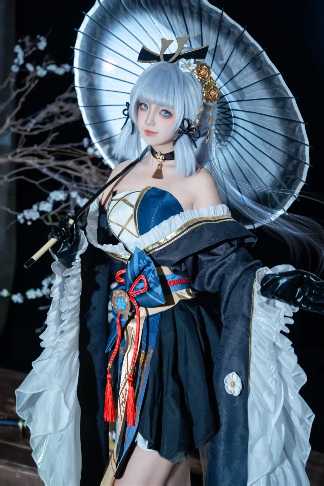 原神, 二次元摄影, 神里绫华cos, 和风cosplay, 白毛角色 - 第3张