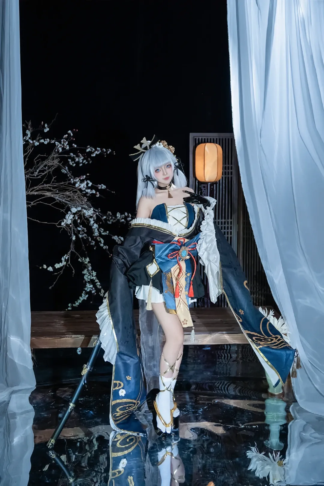 原神, 二次元少女, 神里绫华cos, 和风妆造, cosplay摄影 - 第2张
