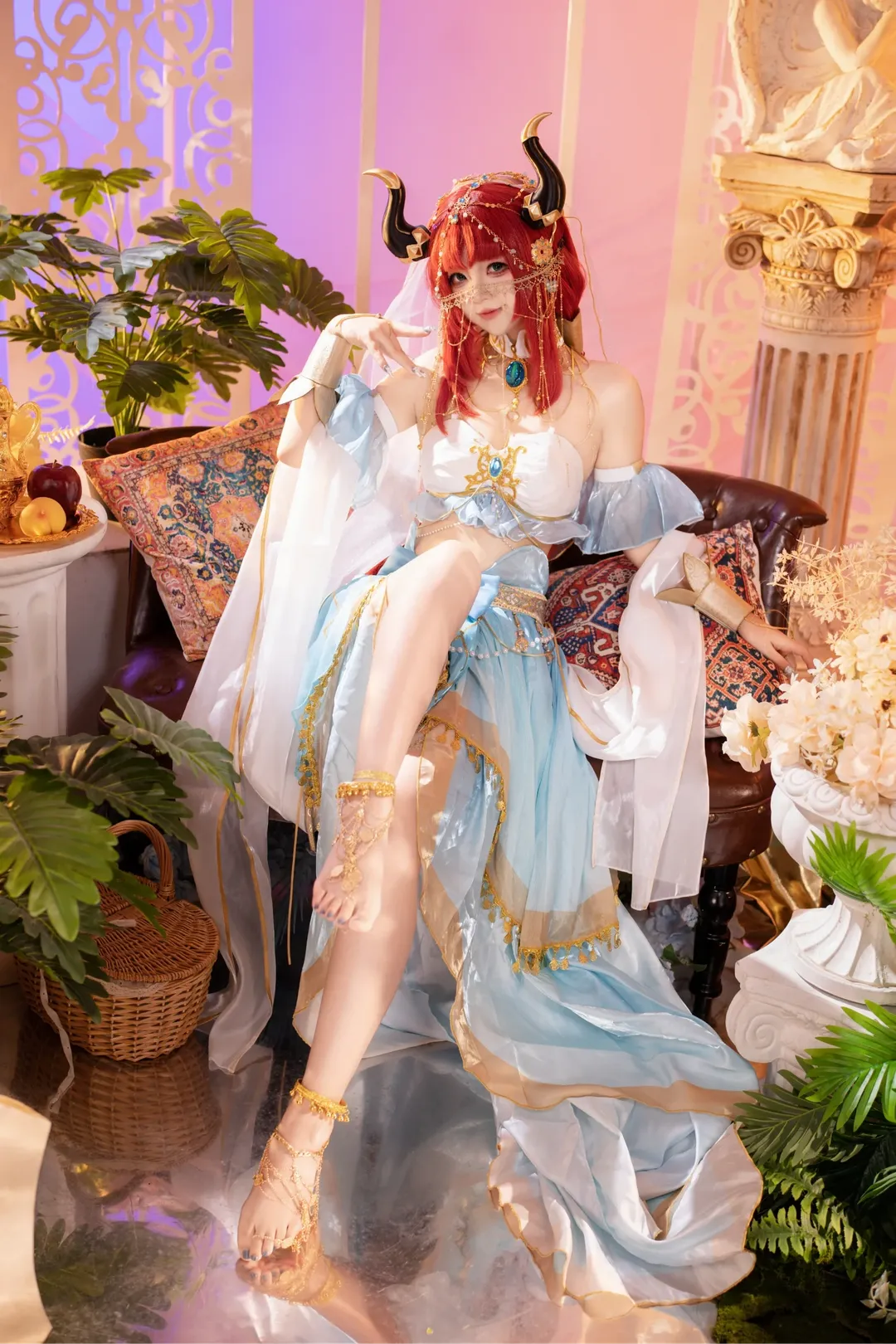 原神, 妮露cos, 异域风情, 角色扮演摄影, 舞娘装扮 - 第2张