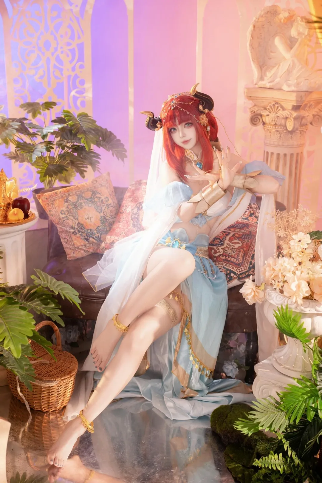 原神, 妮露cos, 异域风情, 角色扮演摄影, 舞娘装扮 - 第4张
