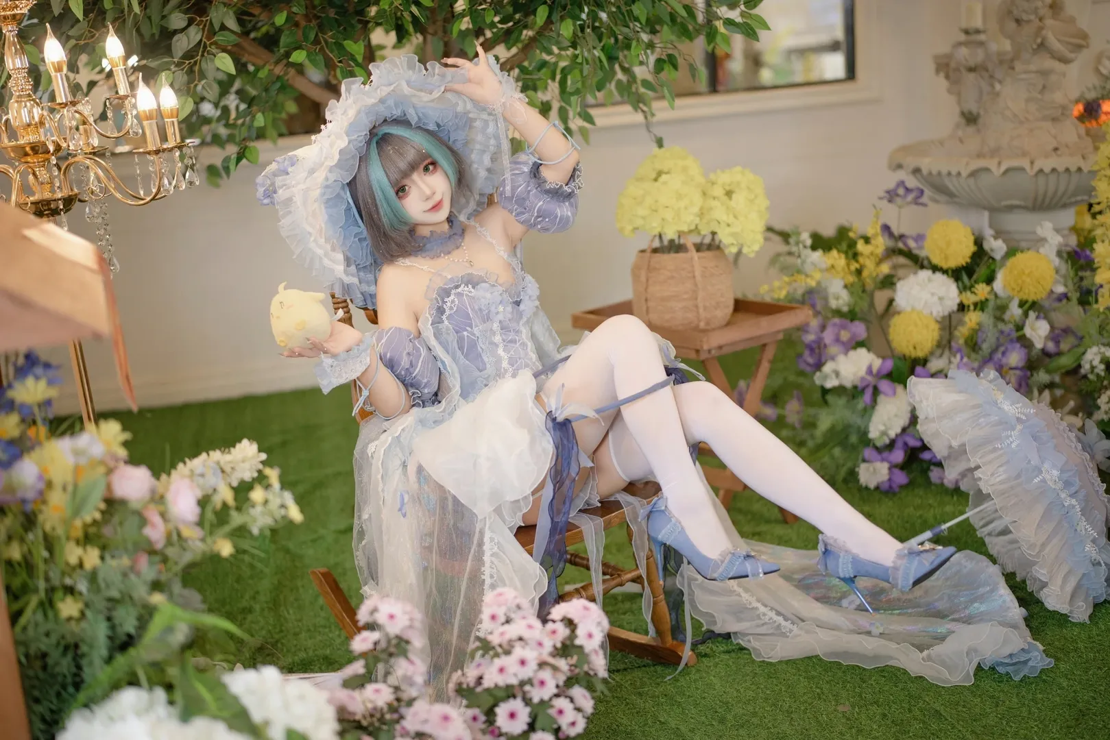 柴郡cos, 碧蓝航线, 少女感, 园林摄影, 优雅风格 - 第4张