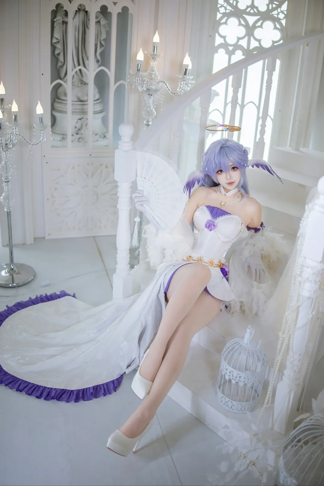 唯美寫真, Cosplay, 崩壞星穹鐵道, 知更鳥cos, 羽毛禮服 - 第3張