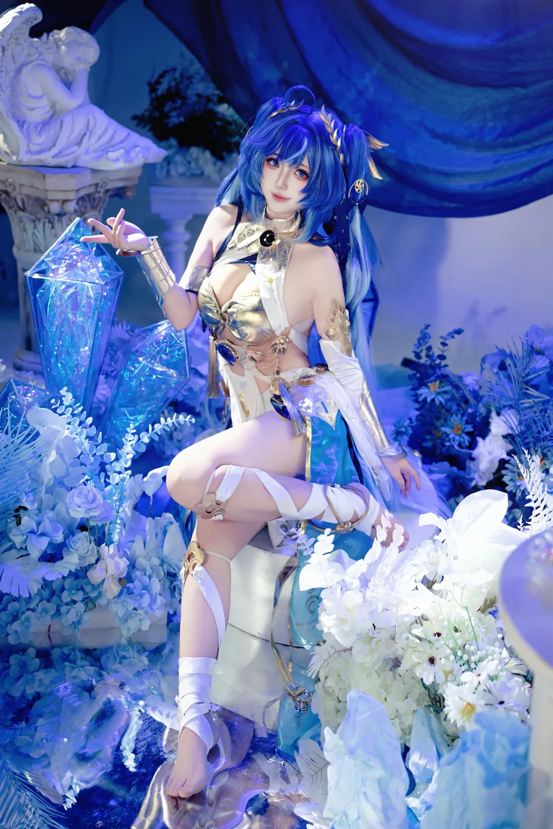 鳴潮, 尤諾cos, Cosplay分享, 藍色系搭配, 道具棚拍