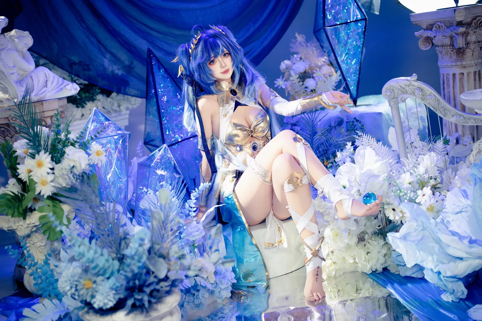 鳴潮, ユーノ コスプレ, コスプレシェア, ブルー系コーデ, 小道具のスタジオ撮影 - 3枚目
