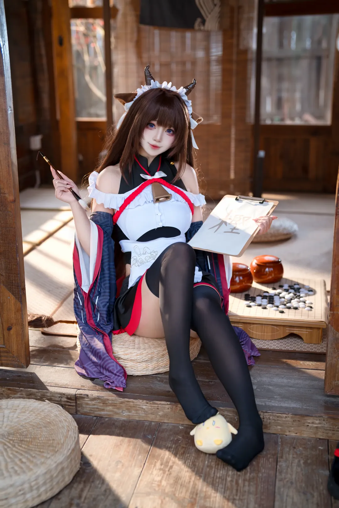 碧蓝航线, cosplay摄影, 二次元穿搭, 樫野cos, 和风女仆 - 第1张