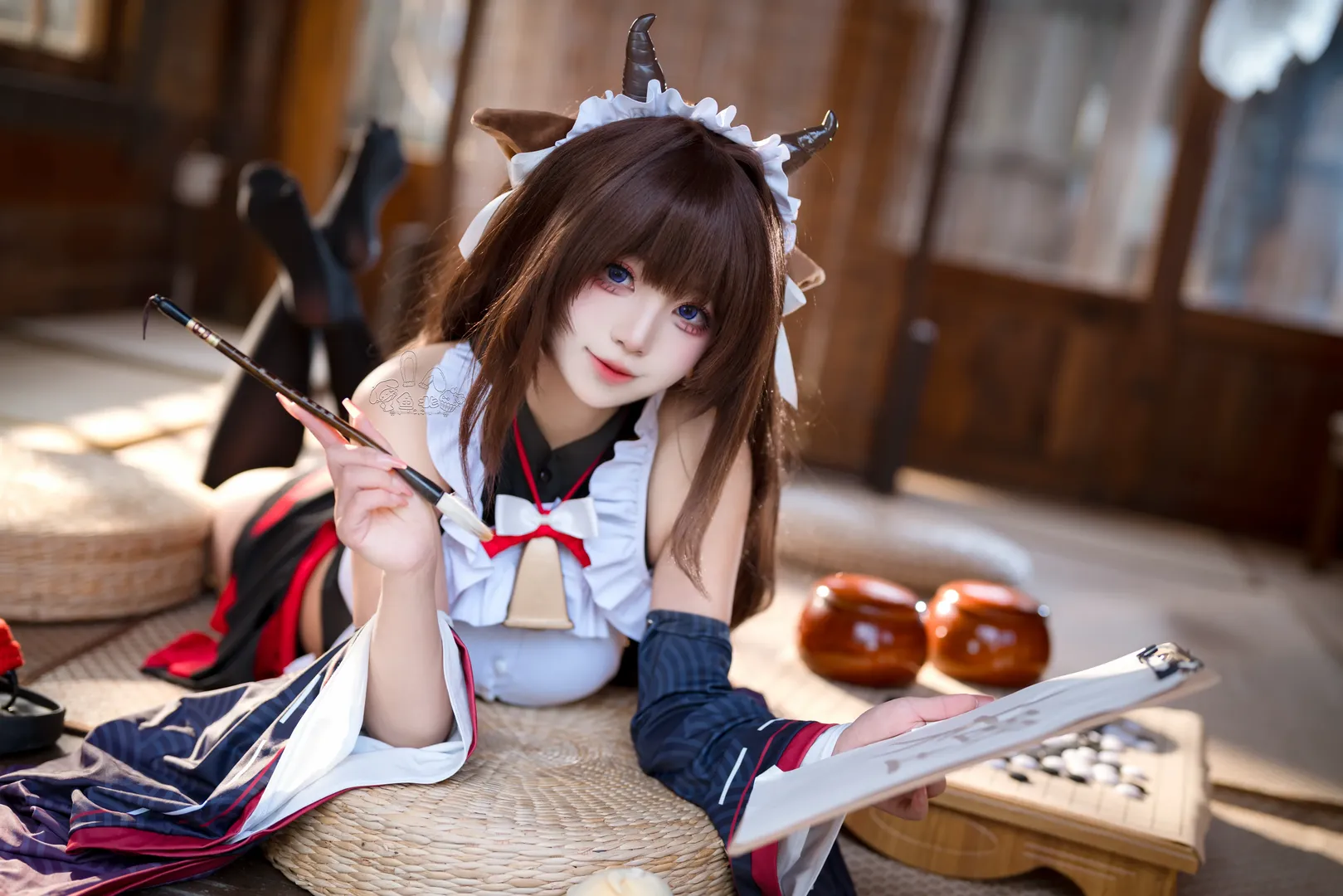 碧蓝航线, cosplay摄影, 二次元穿搭, 樫野cos, 和风女仆