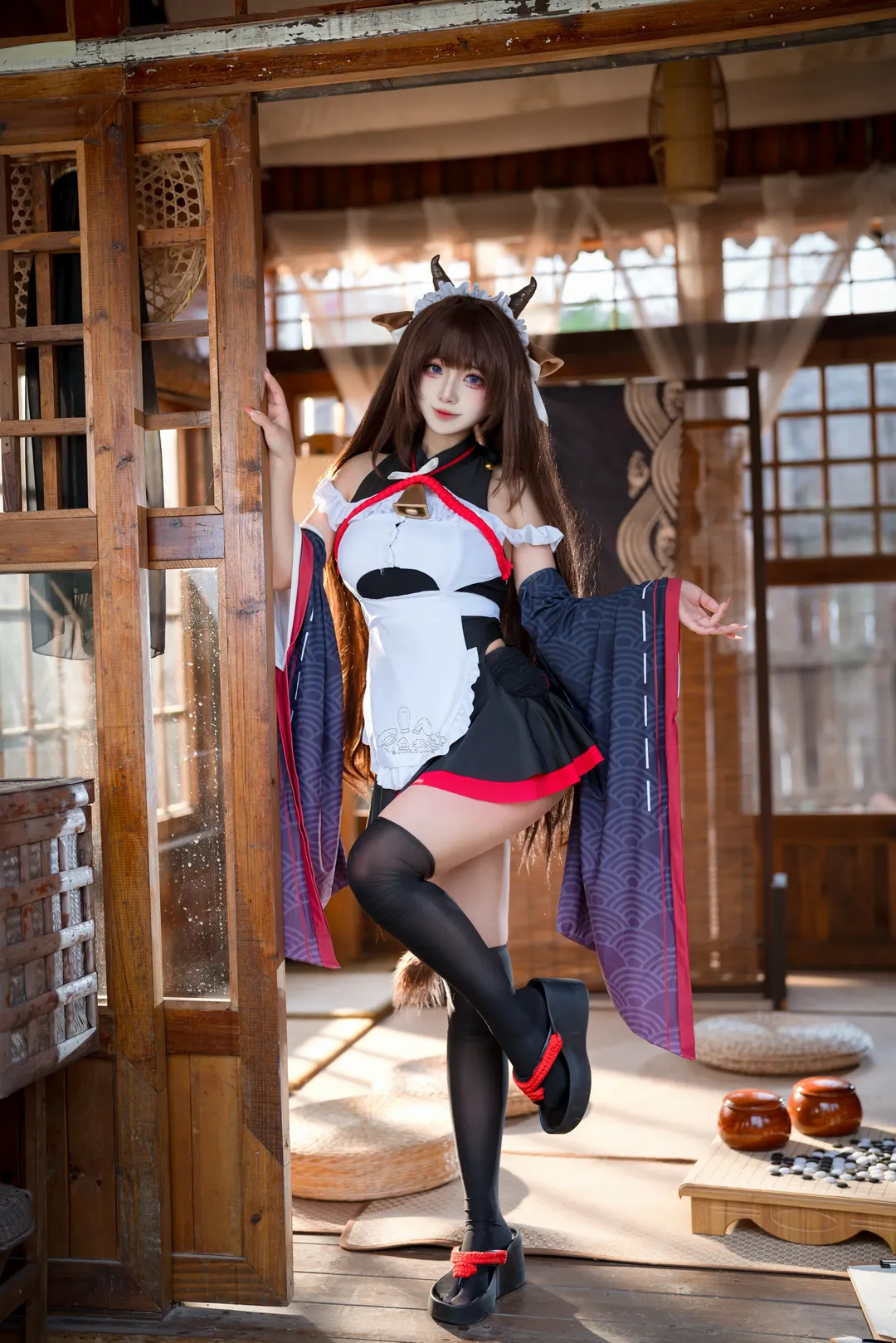 碧蓝航线, cosplay摄影, 二次元穿搭, 樫野cos, 和风女仆 - 第4张