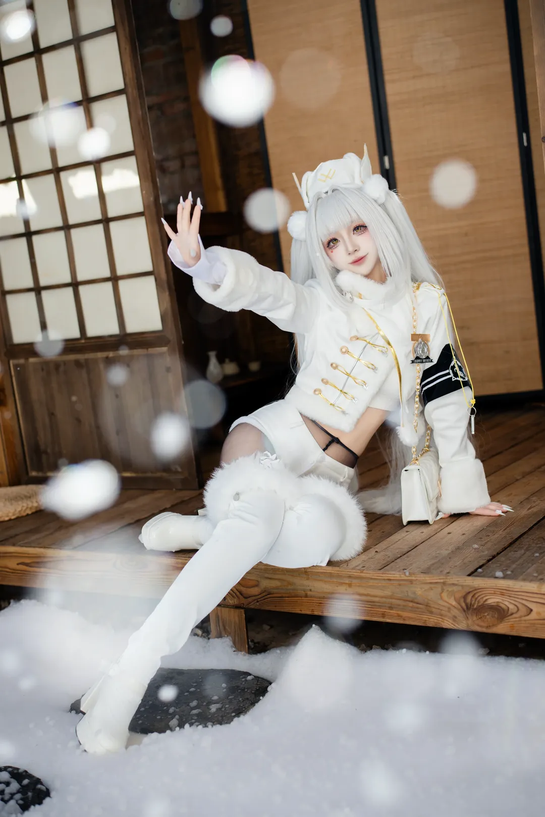 唯美写真, Cosplay, 布兰儿cos, 白兔幸运列车, 冬日摄影 - 第2张