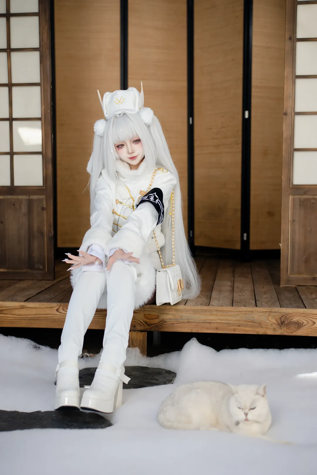 唯美写真, Cosplay, 布兰儿cos, 白兔幸运列车, 冬日摄影 - 第3张