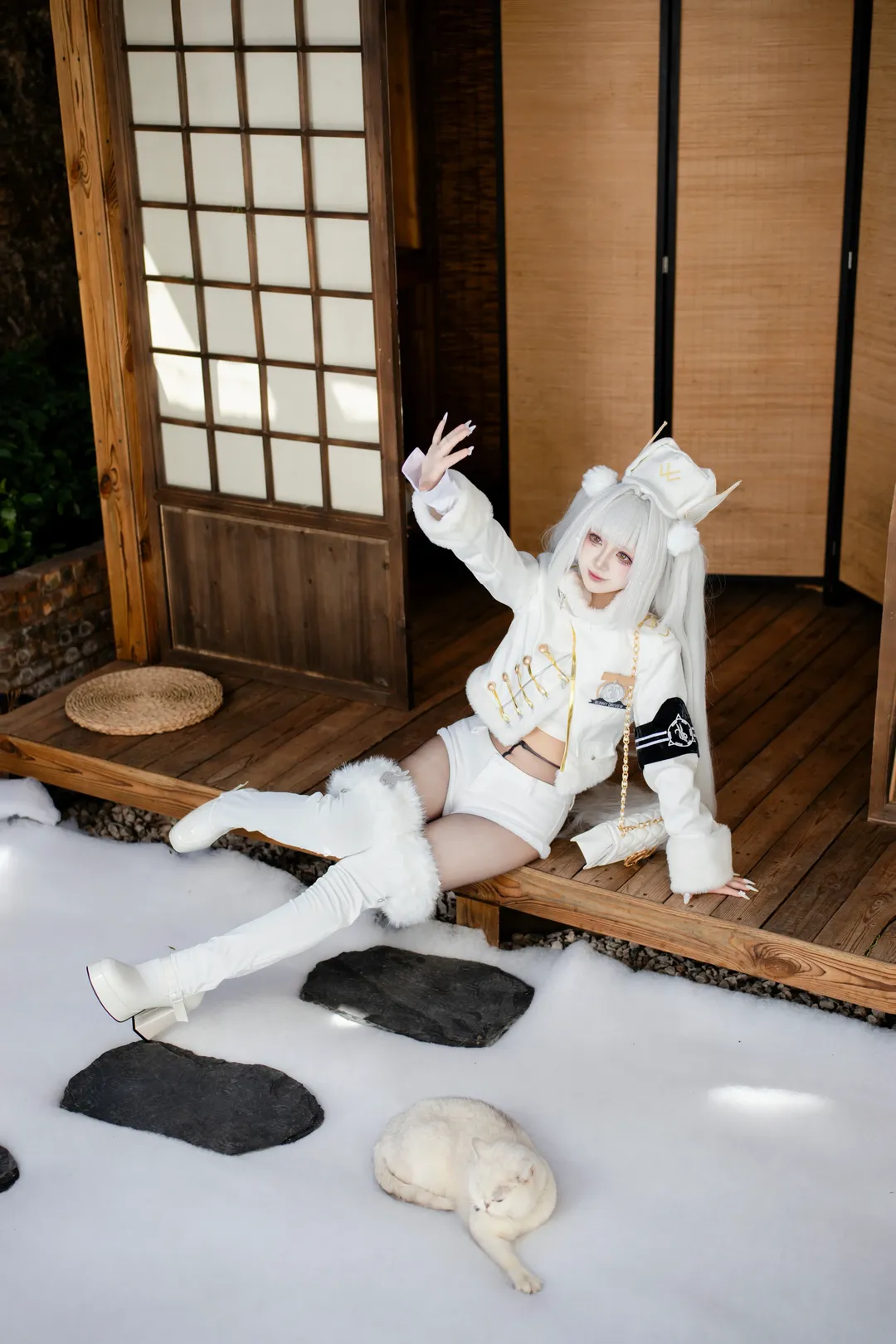 唯美写真, Cosplay, 布兰儿cos, 白兔幸运列车, 冬日摄影 - 第4张