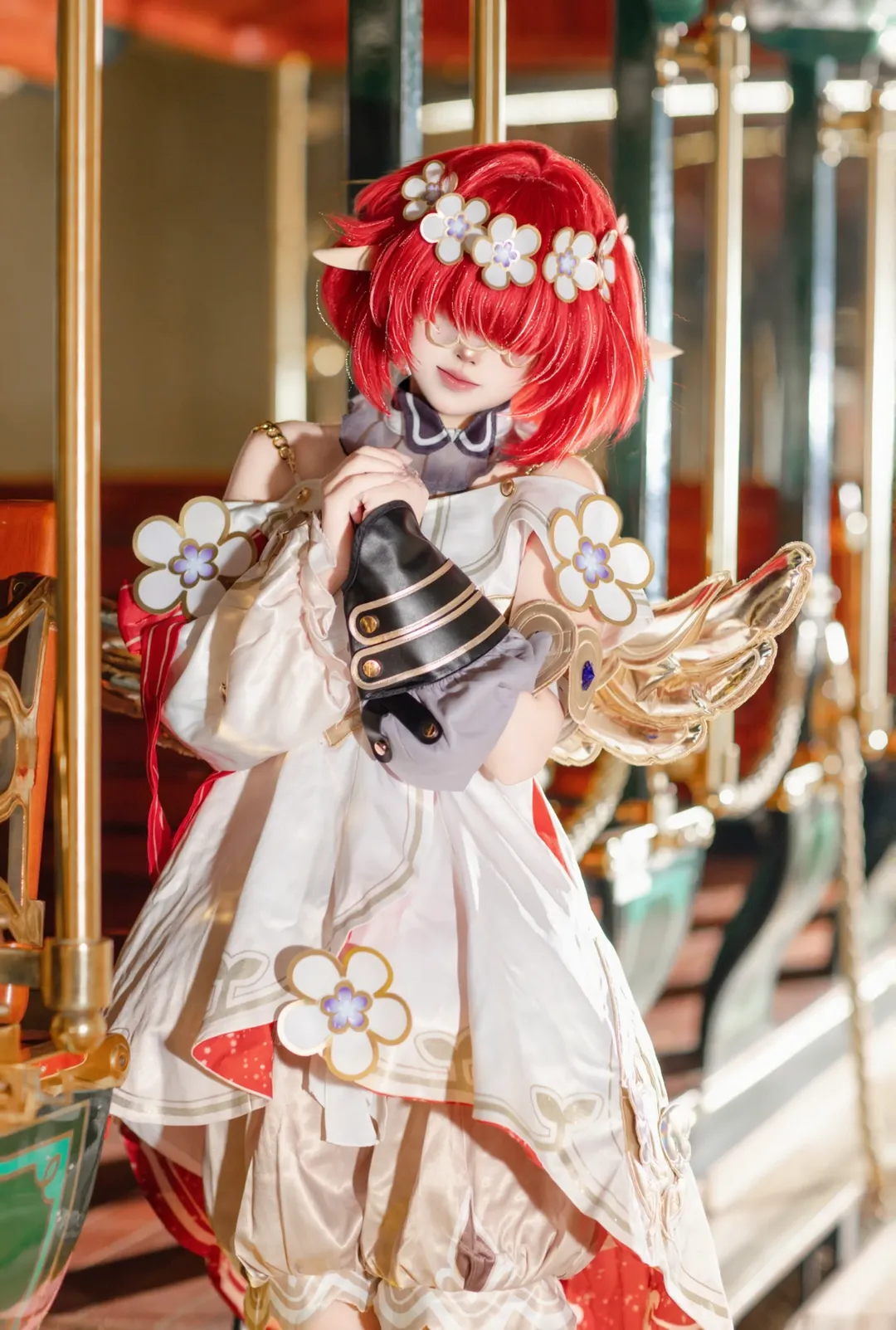 Honkai: Star Rail, Tribbie cosplay, Cosplay location shoot, Fenglongwan Cherry Blossom Little Train, Spring Stroll - Image 8