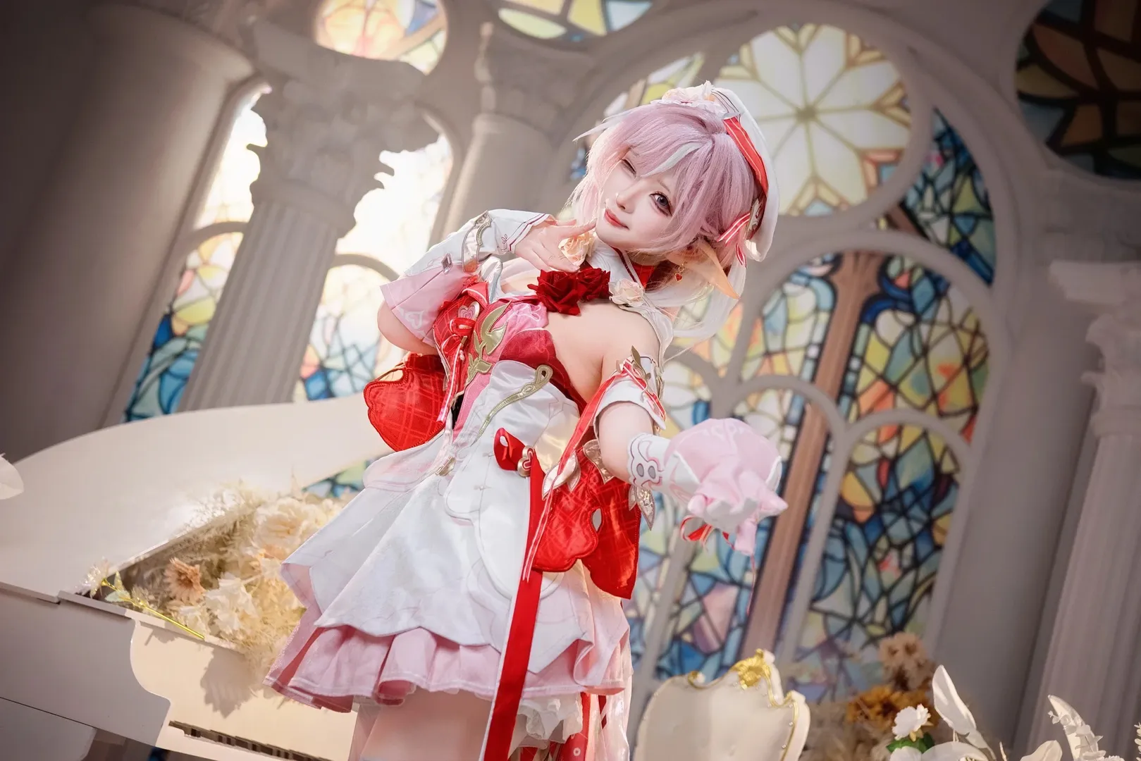 エリシア コスプレ, 崩壊 3rd, 二次元撮影, エルフ耳コスプレ, 夢幻風コスプレ - 1枚目