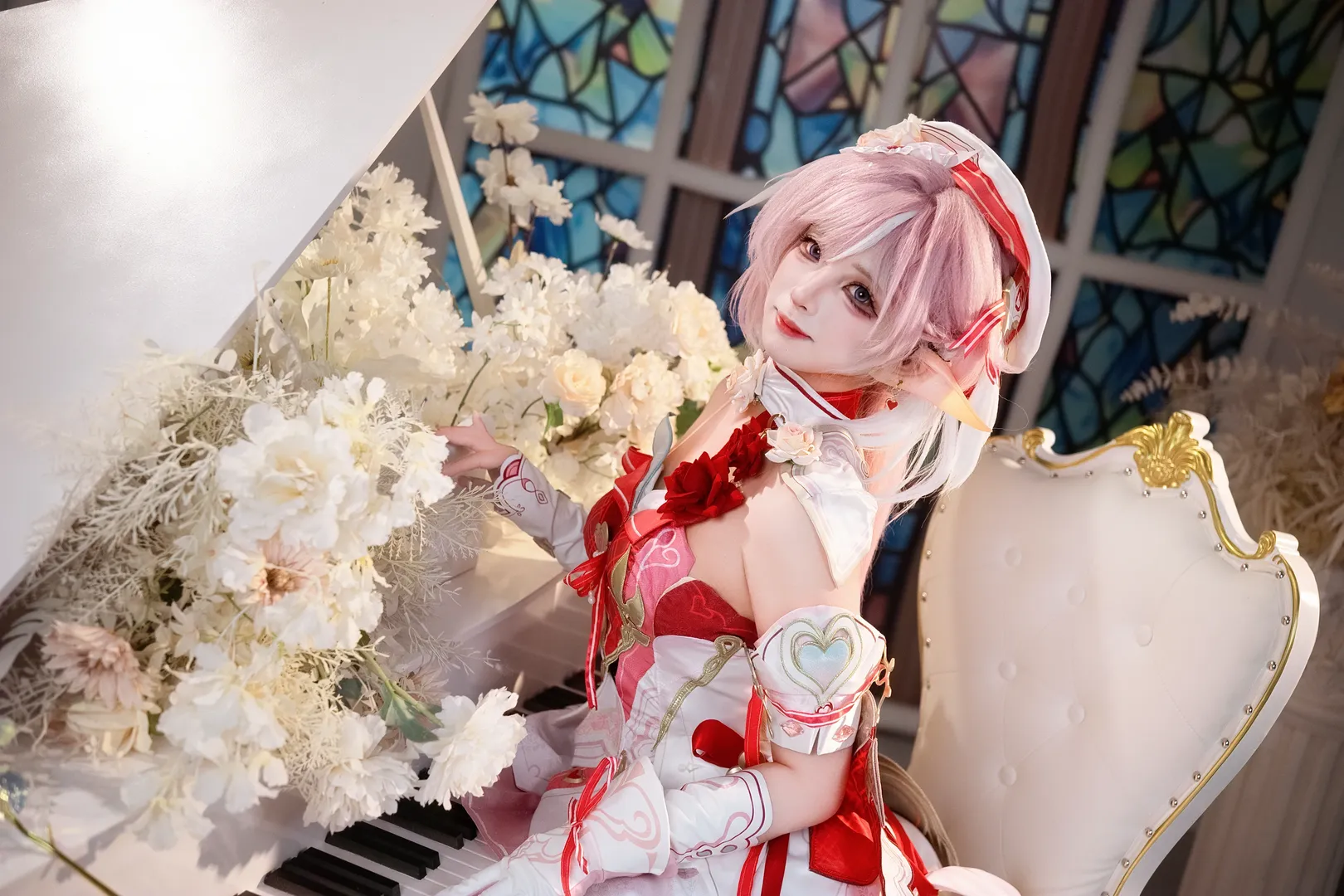 エリシア コスプレ, 崩壊 3rd, 二次元撮影, エルフ耳コスプレ, 夢幻風コスプレ - 8枚目