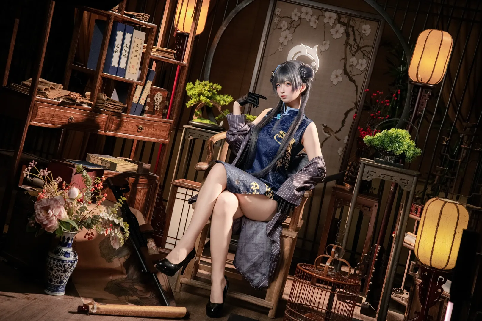 蔚蓝档案, 妃咲cos, 二次元cosplay, 中式美学, 国风摄影 - 第3张
