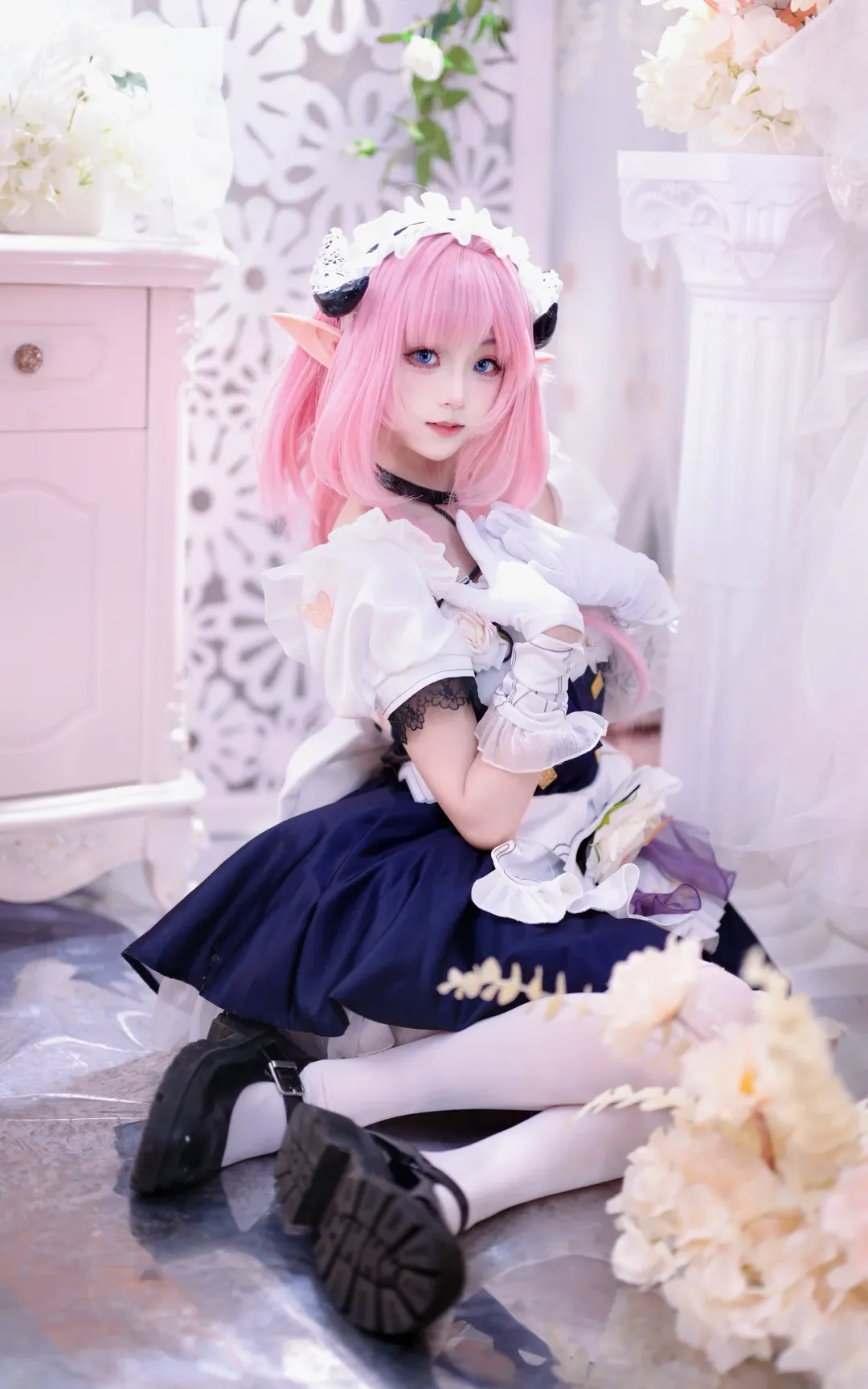 エリシア コスプレ, 二次元, 崩壊3rd, メイド服, ピンク髪のエルフ - 2枚目