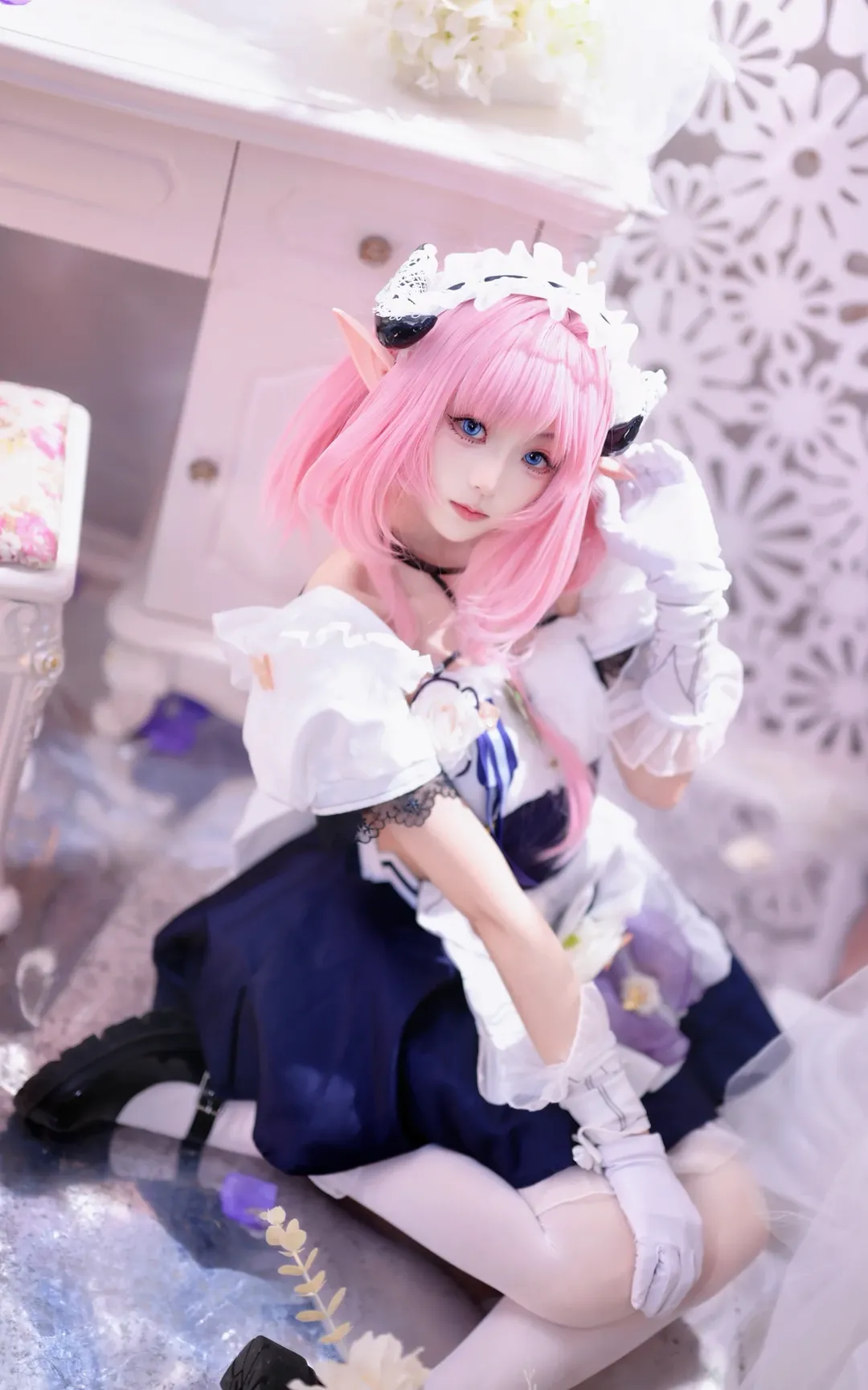エリシア コスプレ, 二次元, 崩壊3rd, メイド服, ピンク髪のエルフ - 3枚目