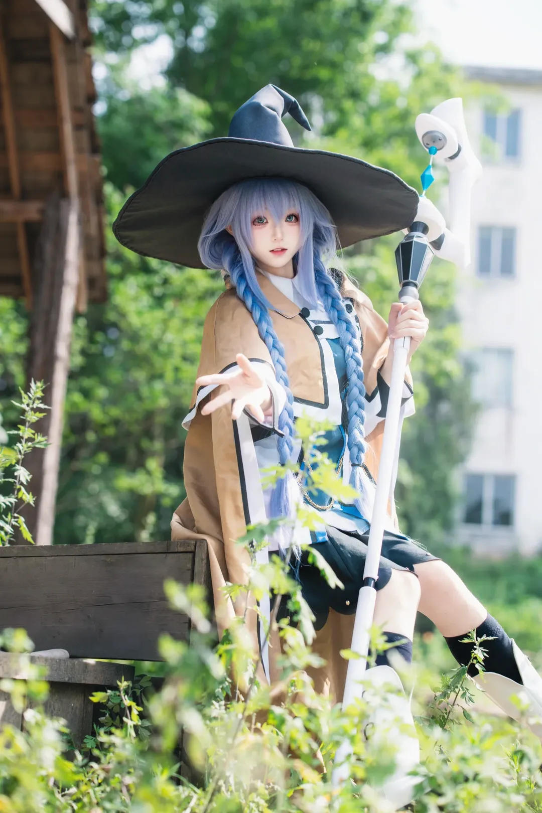 Magical Girl, Anime cosplay, Roxy cosplay, Mushoku Tensei: Jobless Reincarnation, Forest photography - Image 1